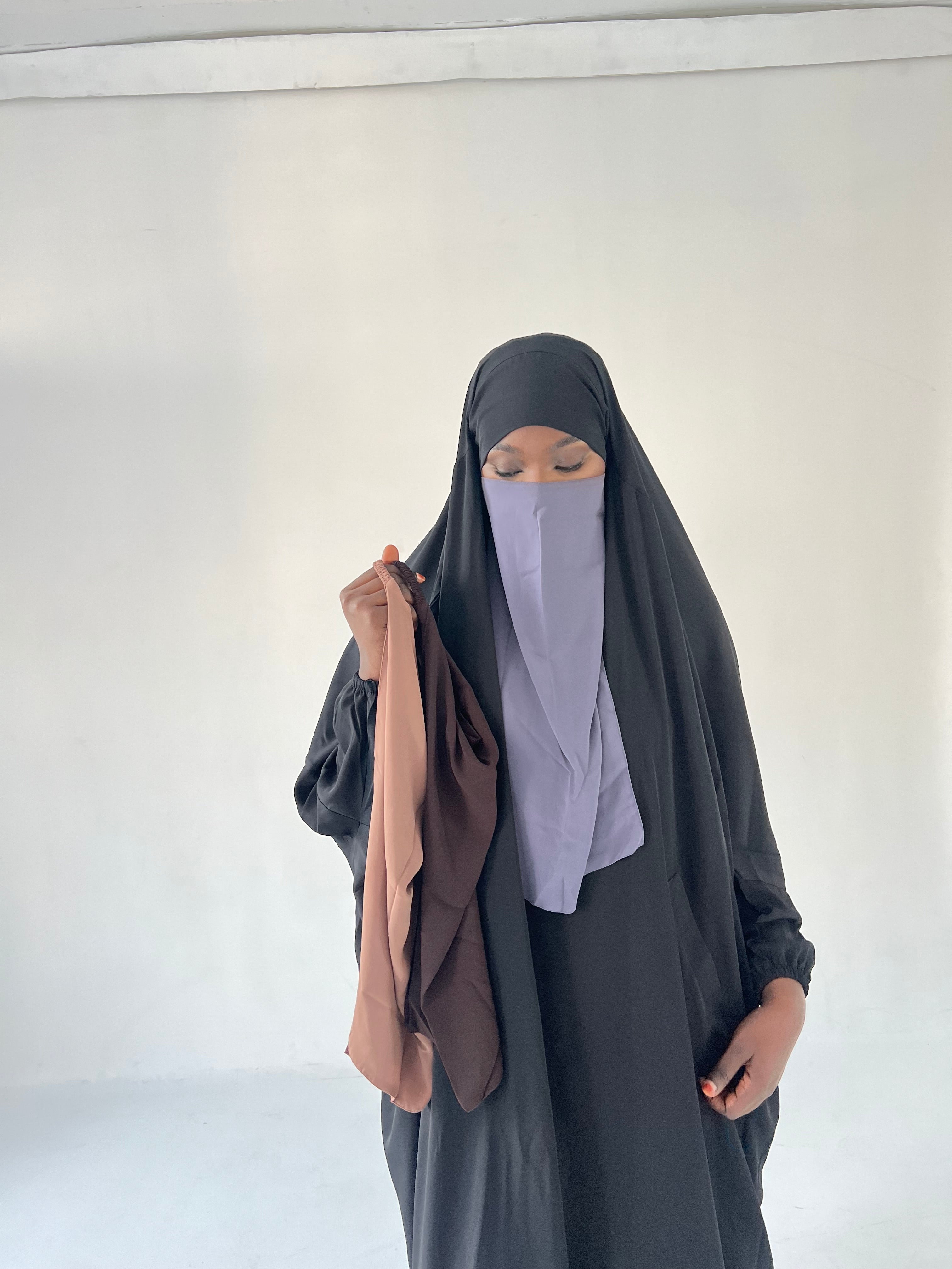 Dark Brown Half Niqab