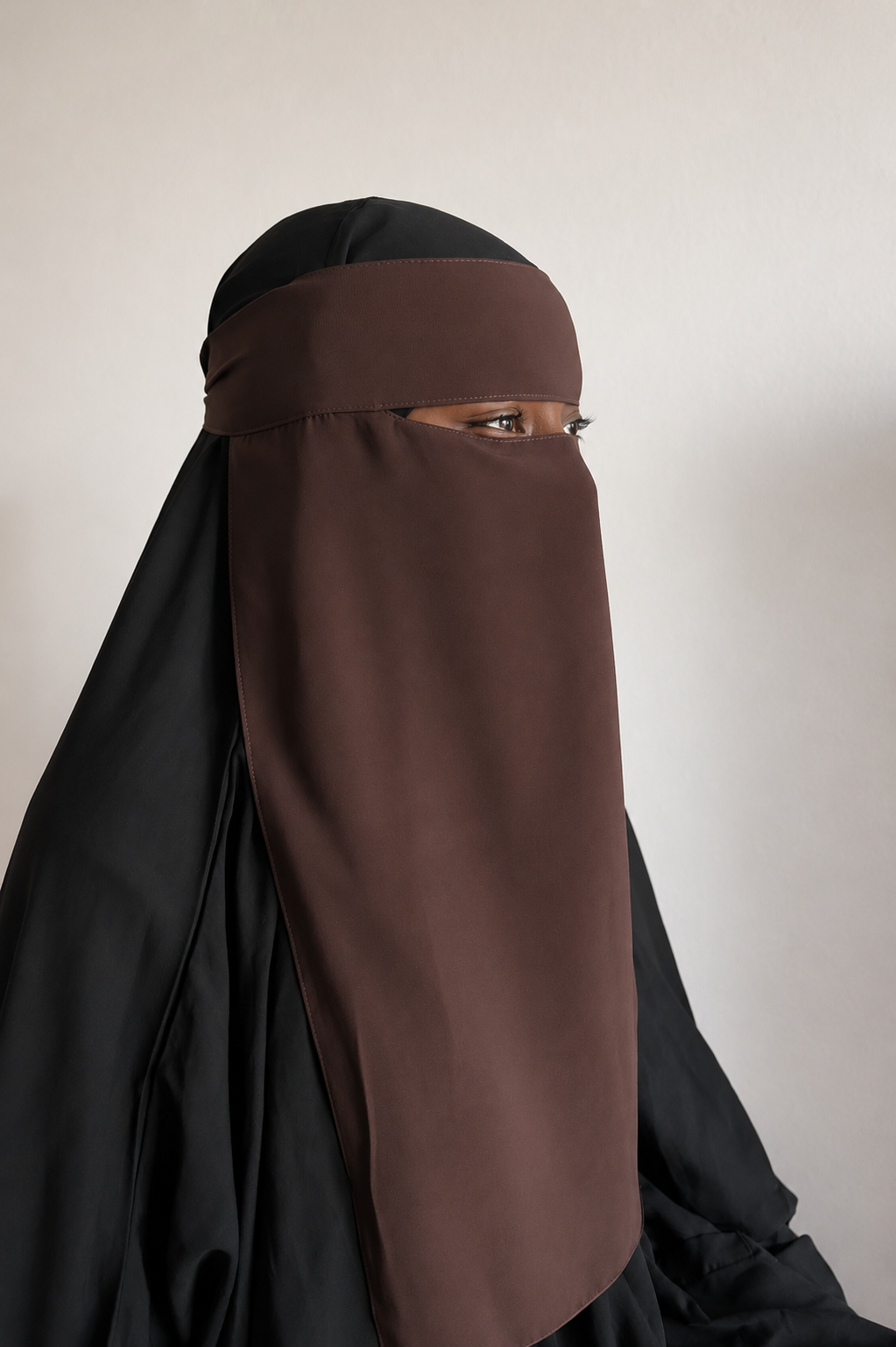 Mocha Single Layer Niqab