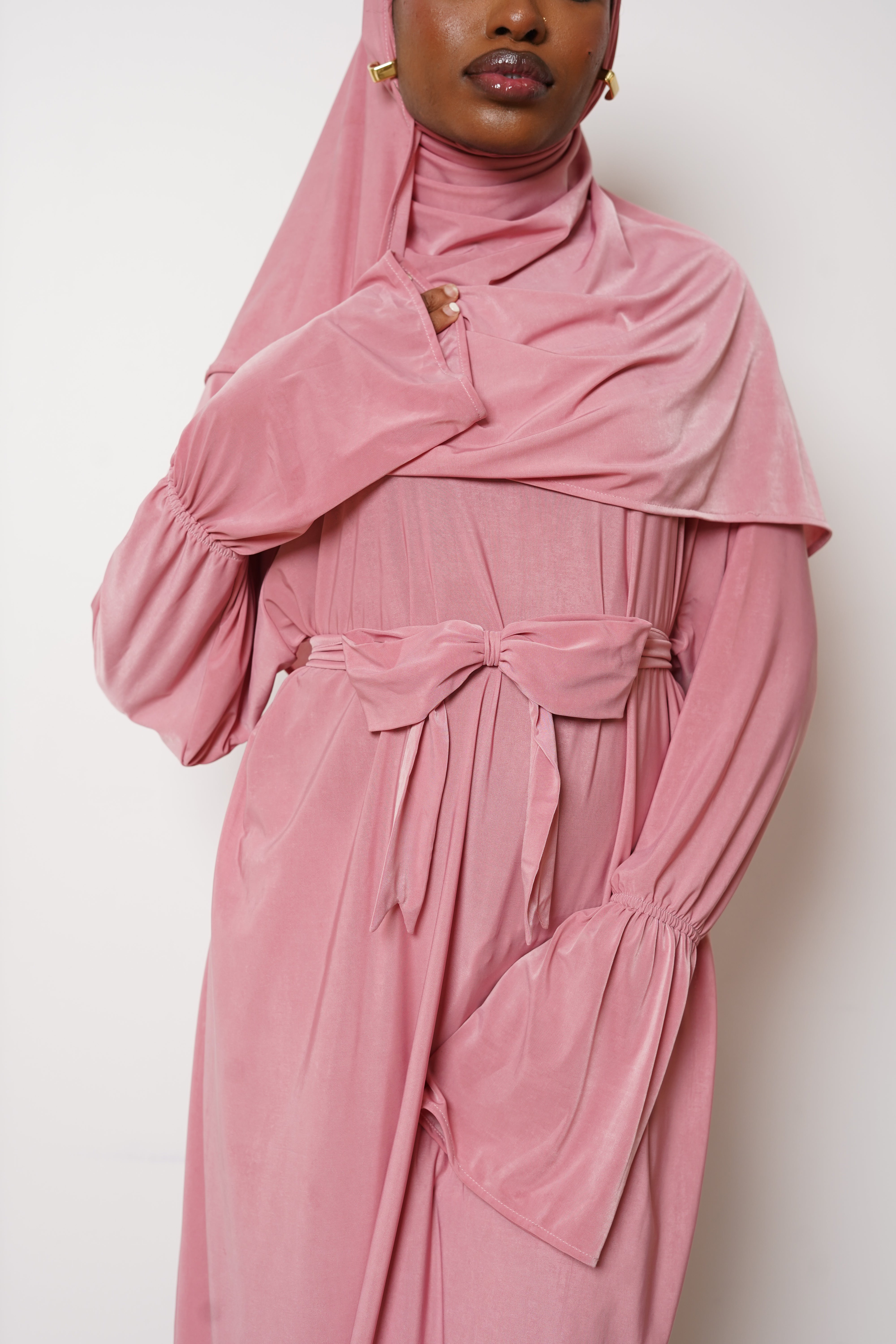 Blush Pop Abaya Set