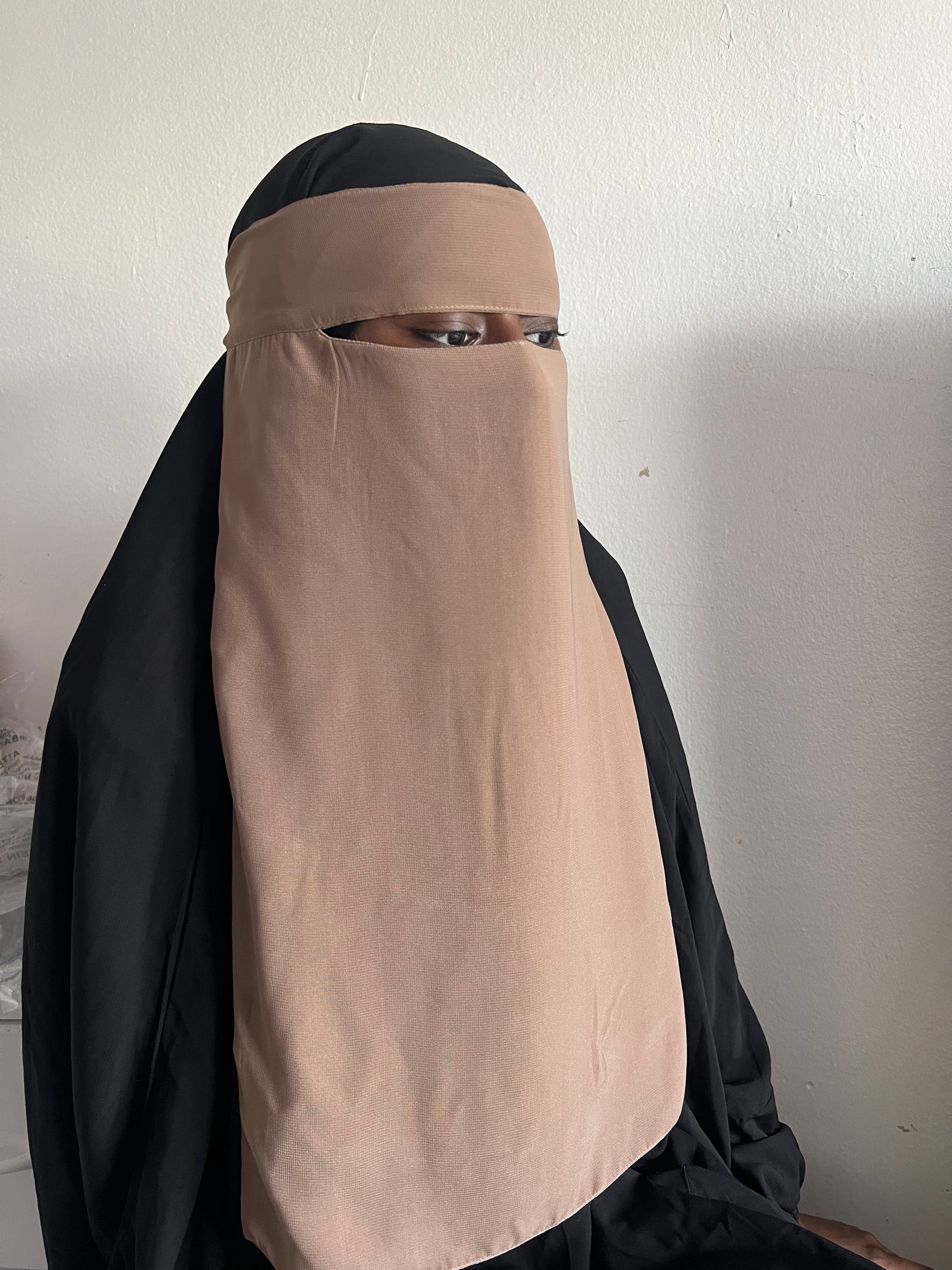 Beige Single Layer Niqab