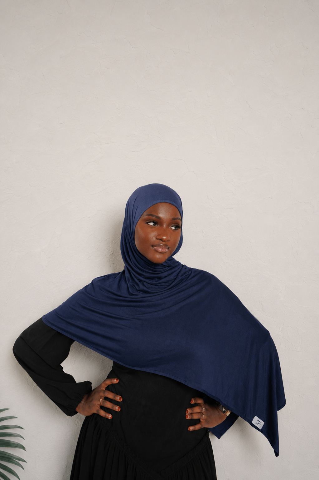 Navy Blue Premium Essential Jersey Hijab