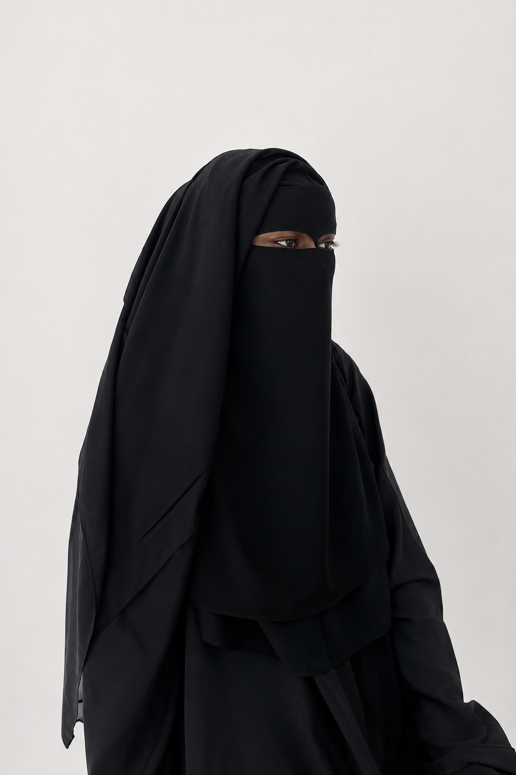 Black Double Layer Niqab