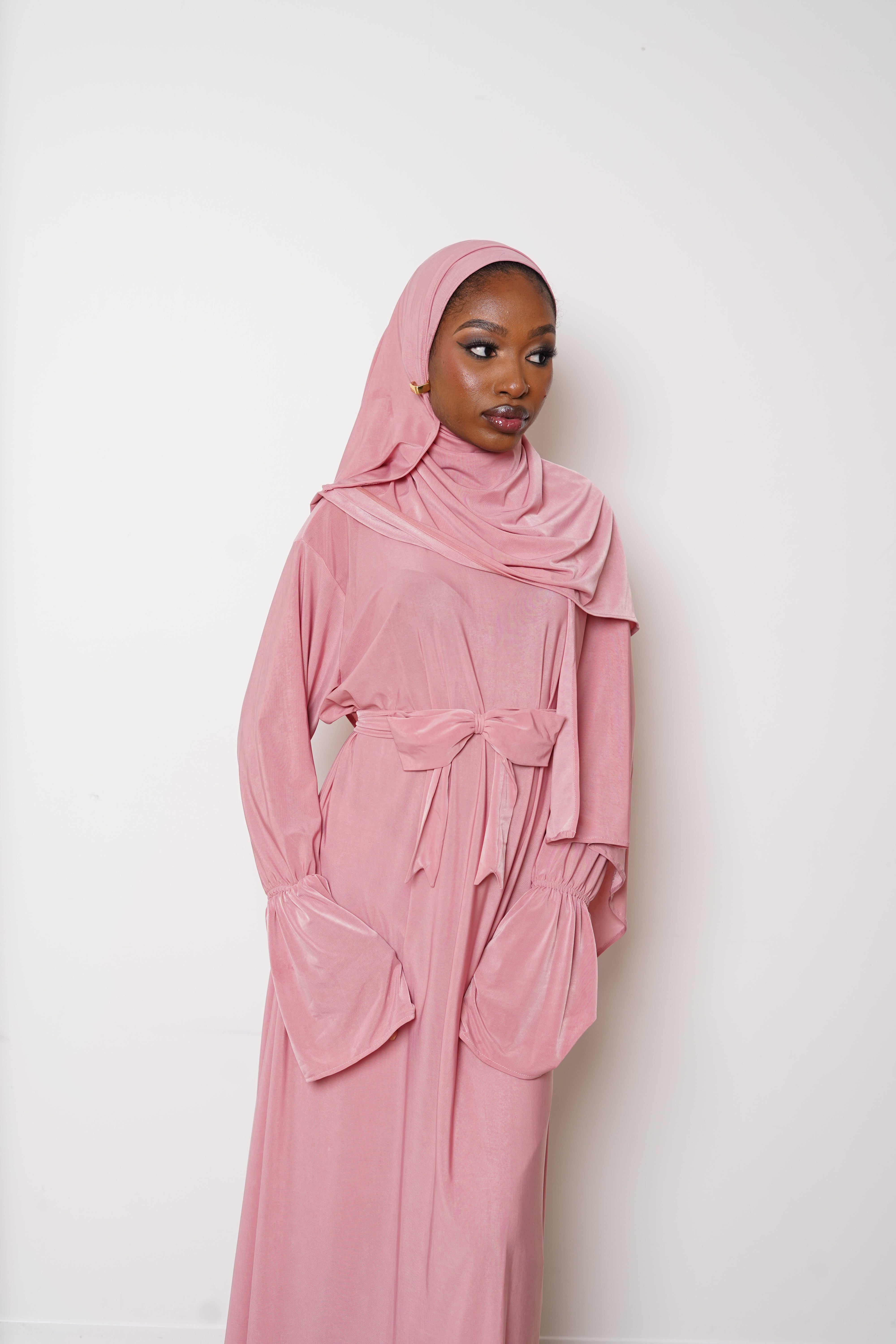 Blush Pop Abaya Set