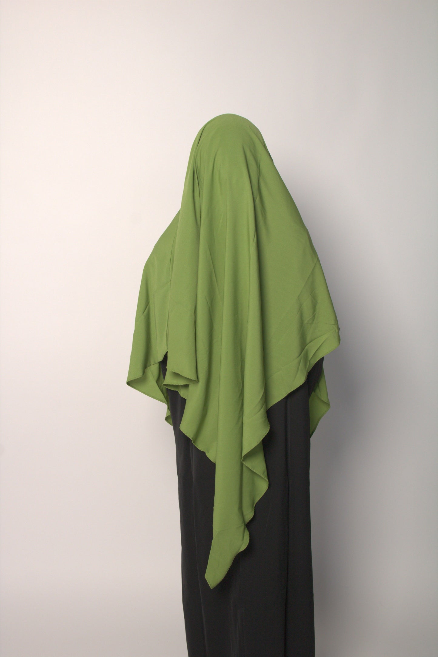 Green Apple Khimar With Niqab Strings