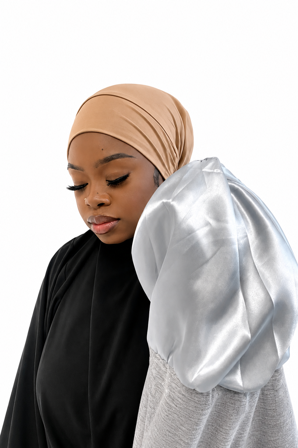 Tan Satin Lined Cotton Undercaps