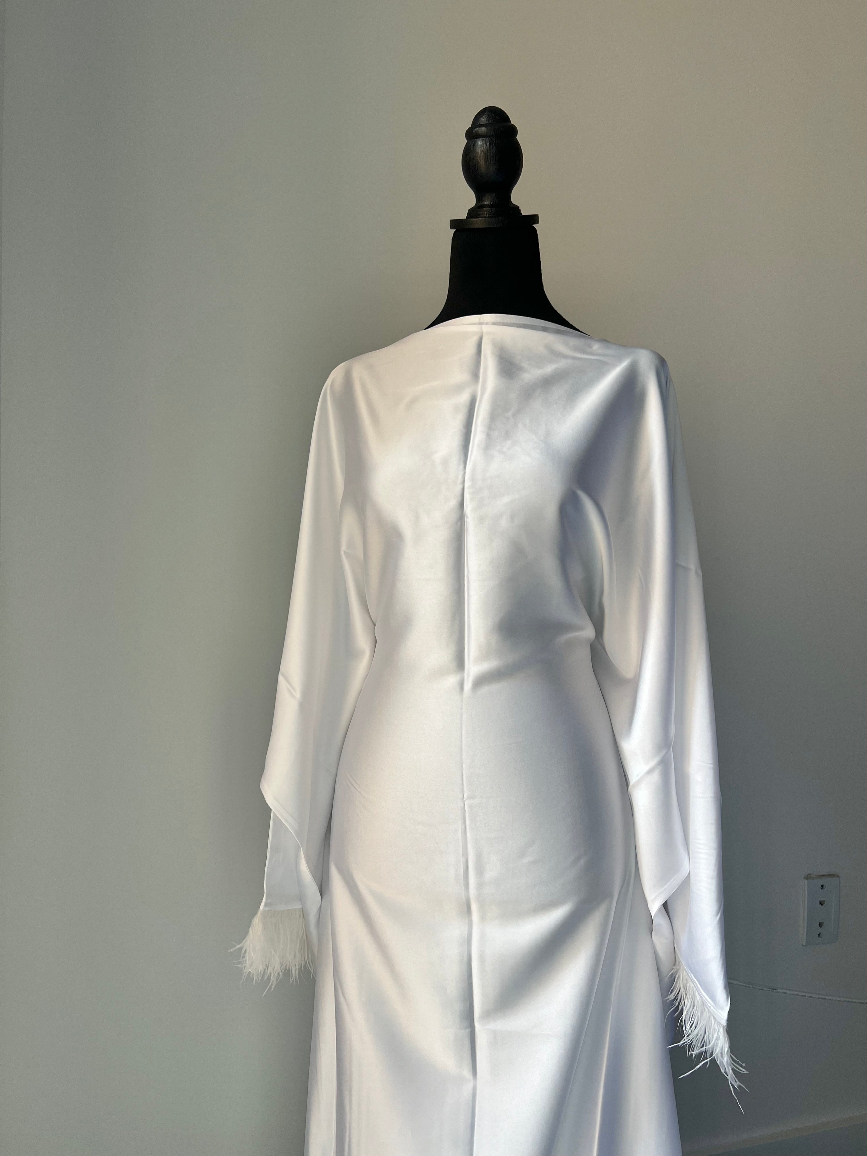 Bridal Feathered Abaya Set