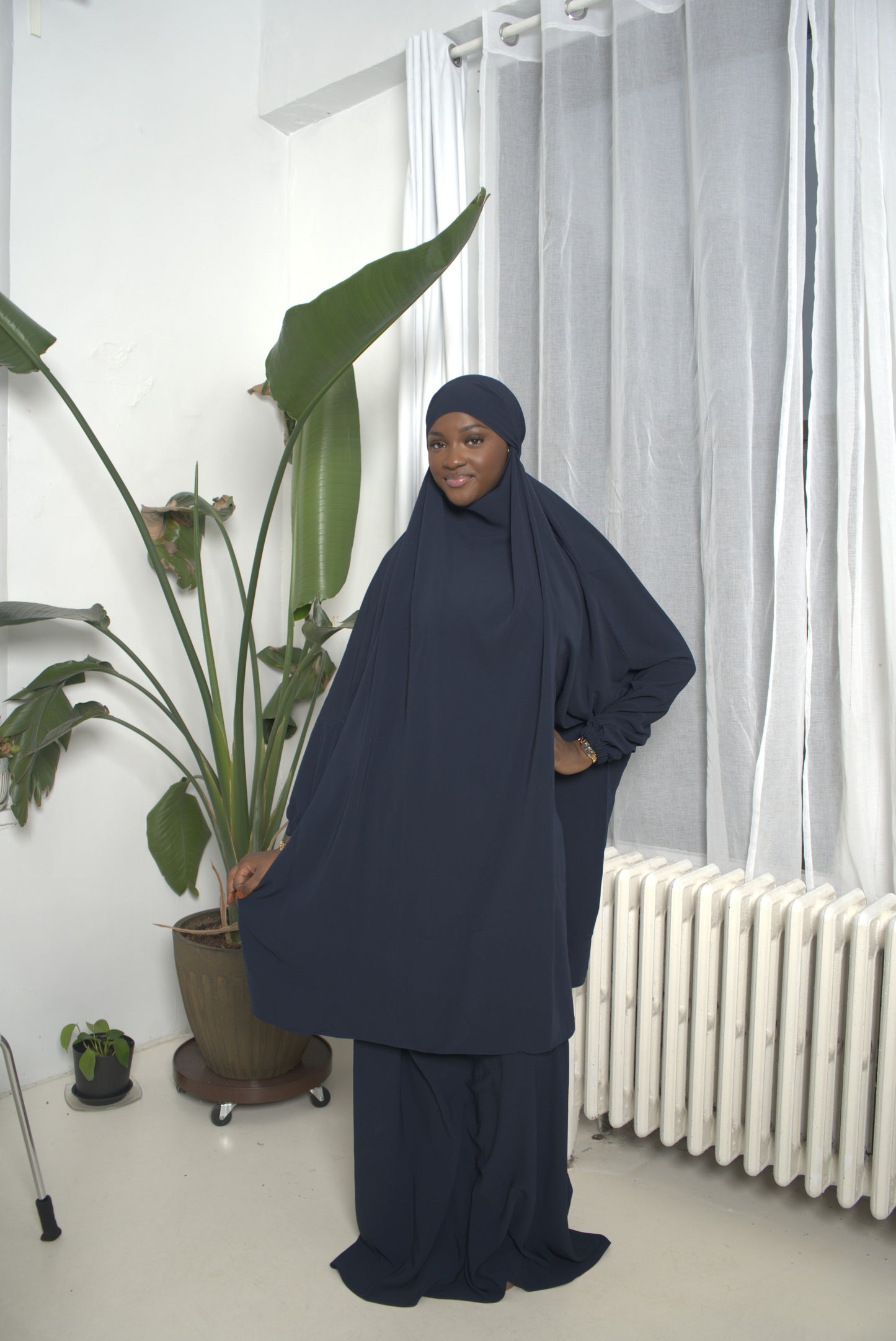 Navy blue Two Piece Jilbab