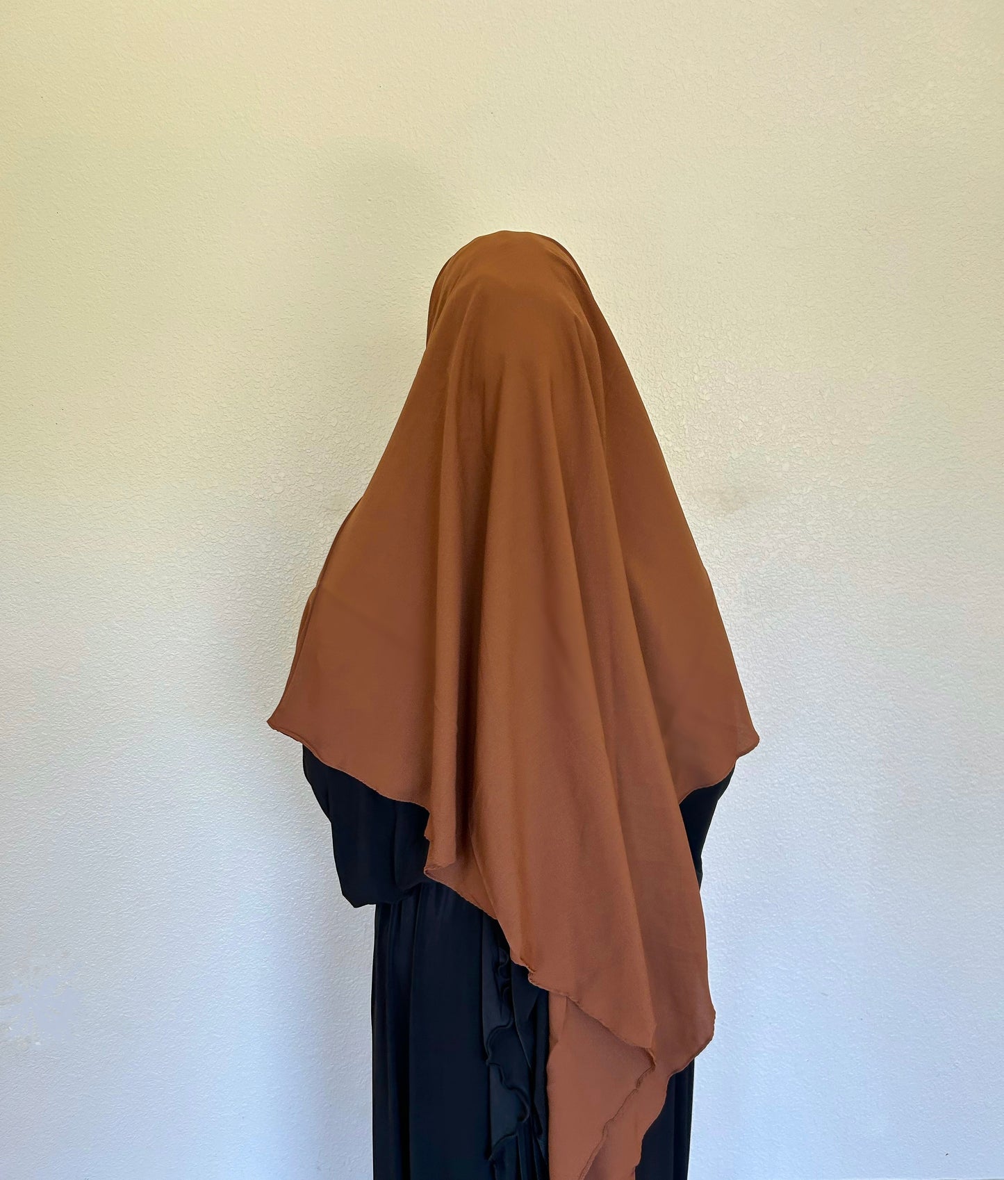 Dusty Bronze Khimar With Niqab Strings