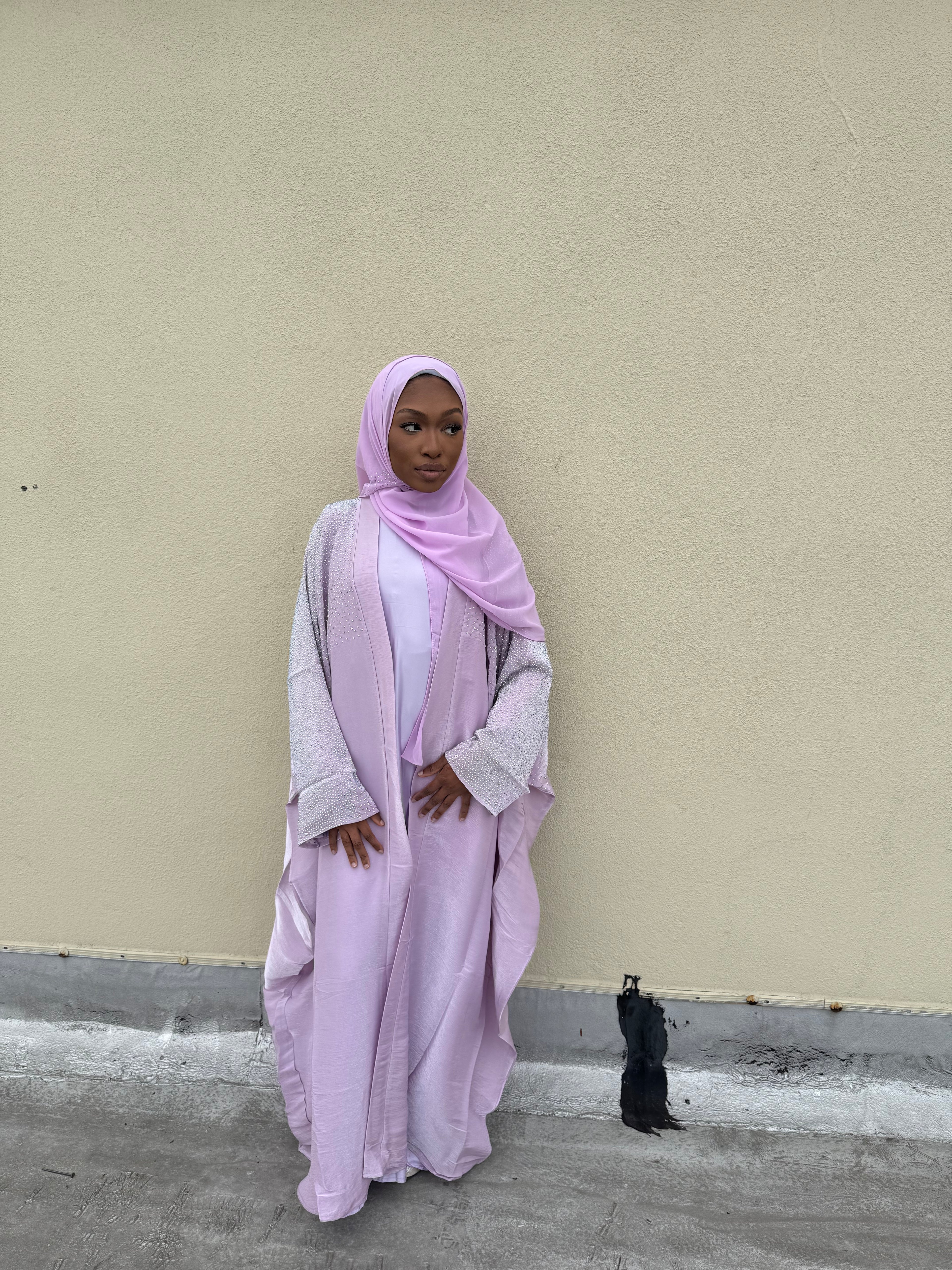 Lavender stone embellished four piece set