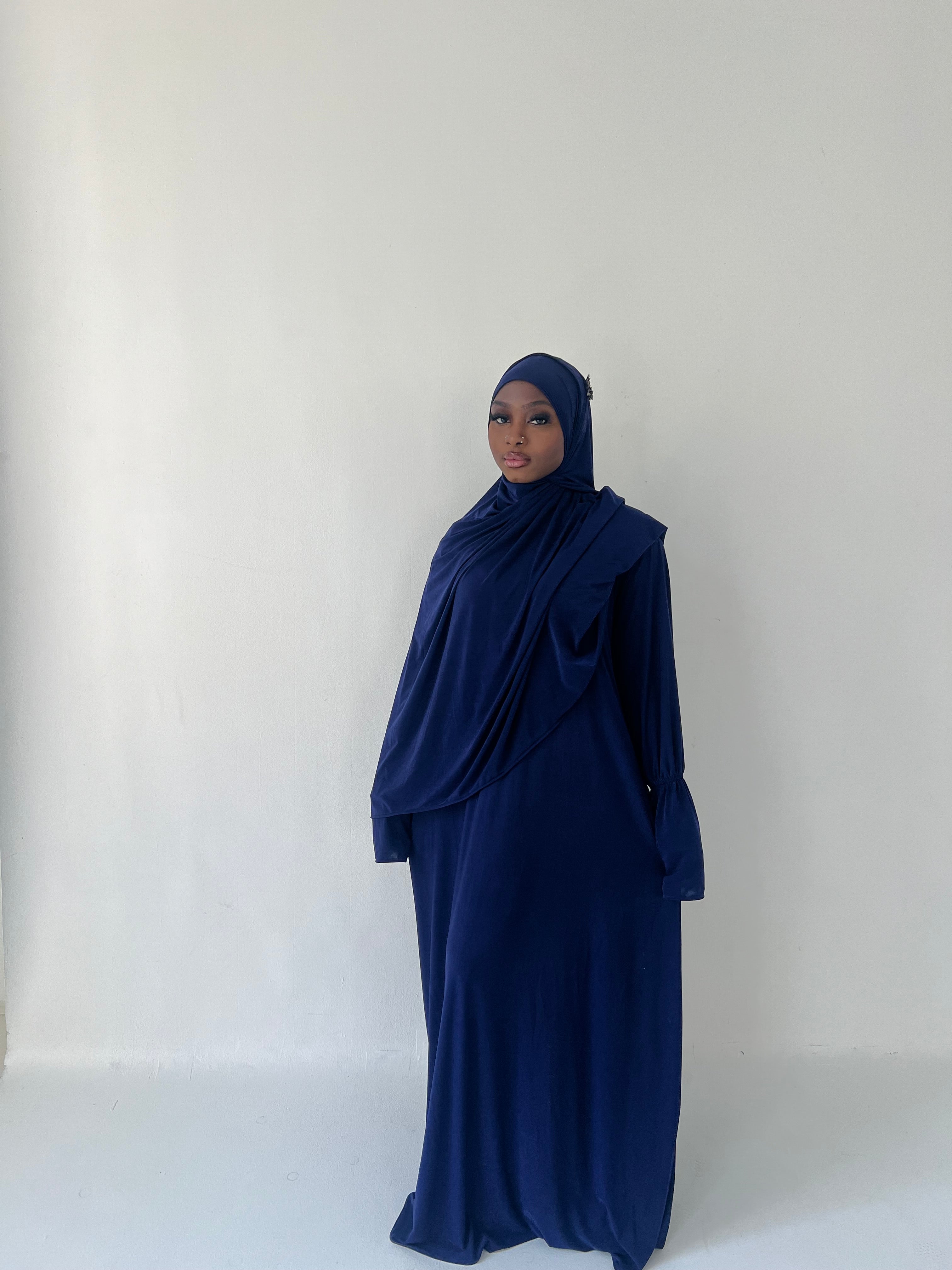 Navy Ruffle Sleeves Essential Set