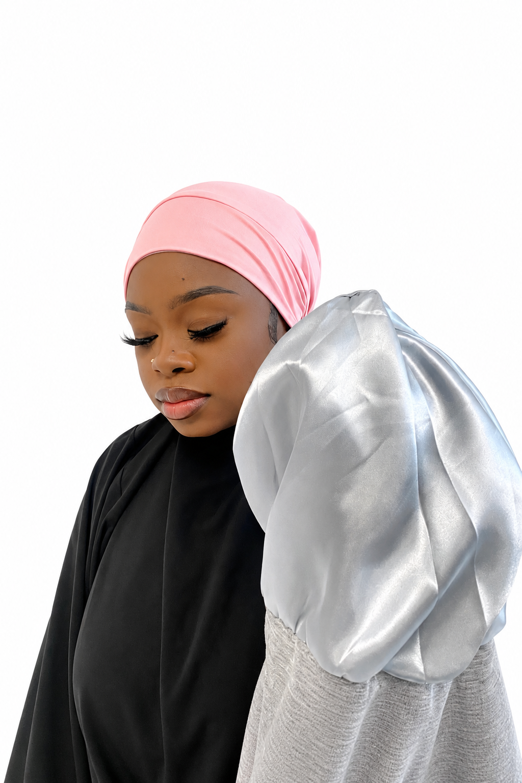 Shell Pink Satin Lined Cotton Undercaps