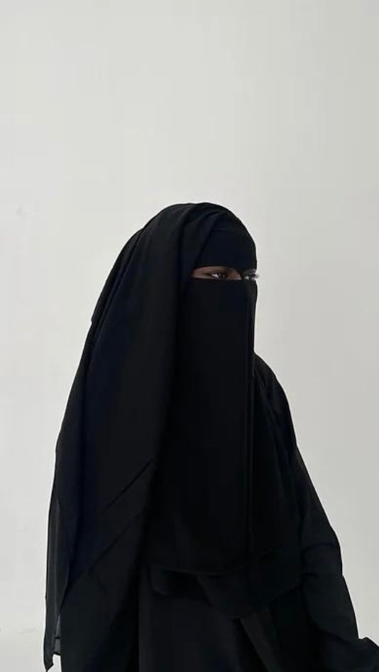 Black Double Layer Niqab