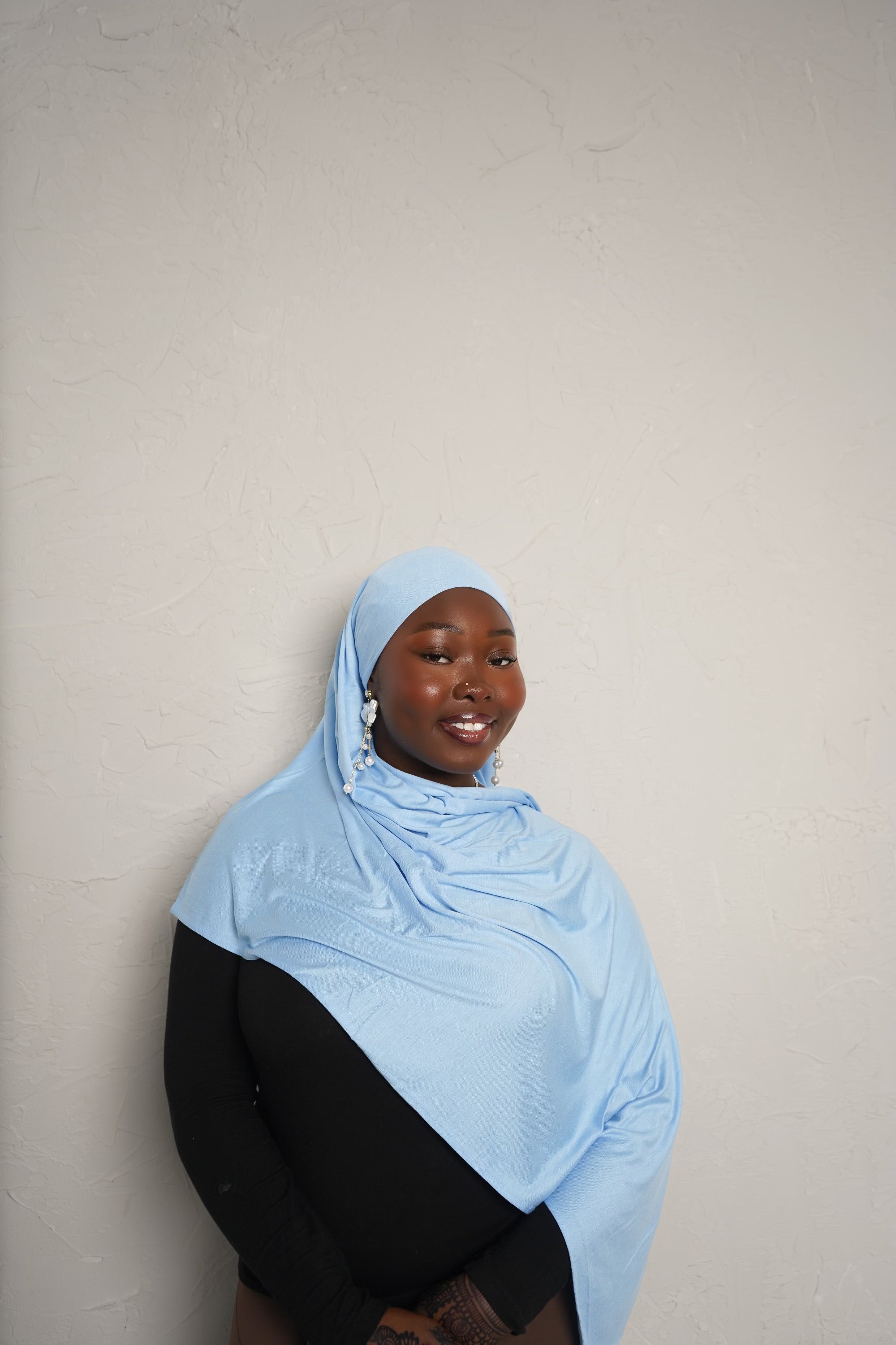 Soft Blue Premium jersey hijabs