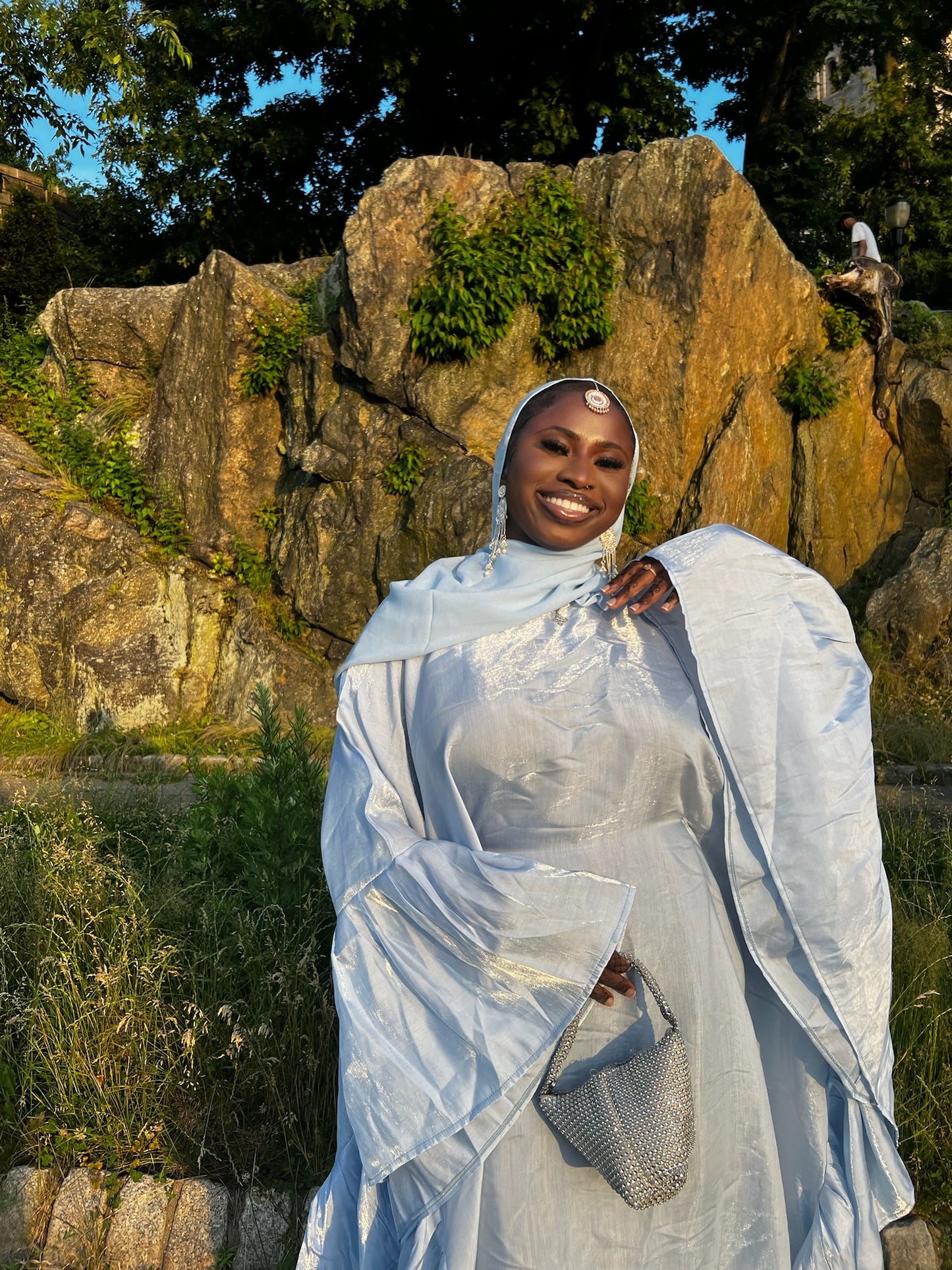 Powder Shimmer Kimono Set