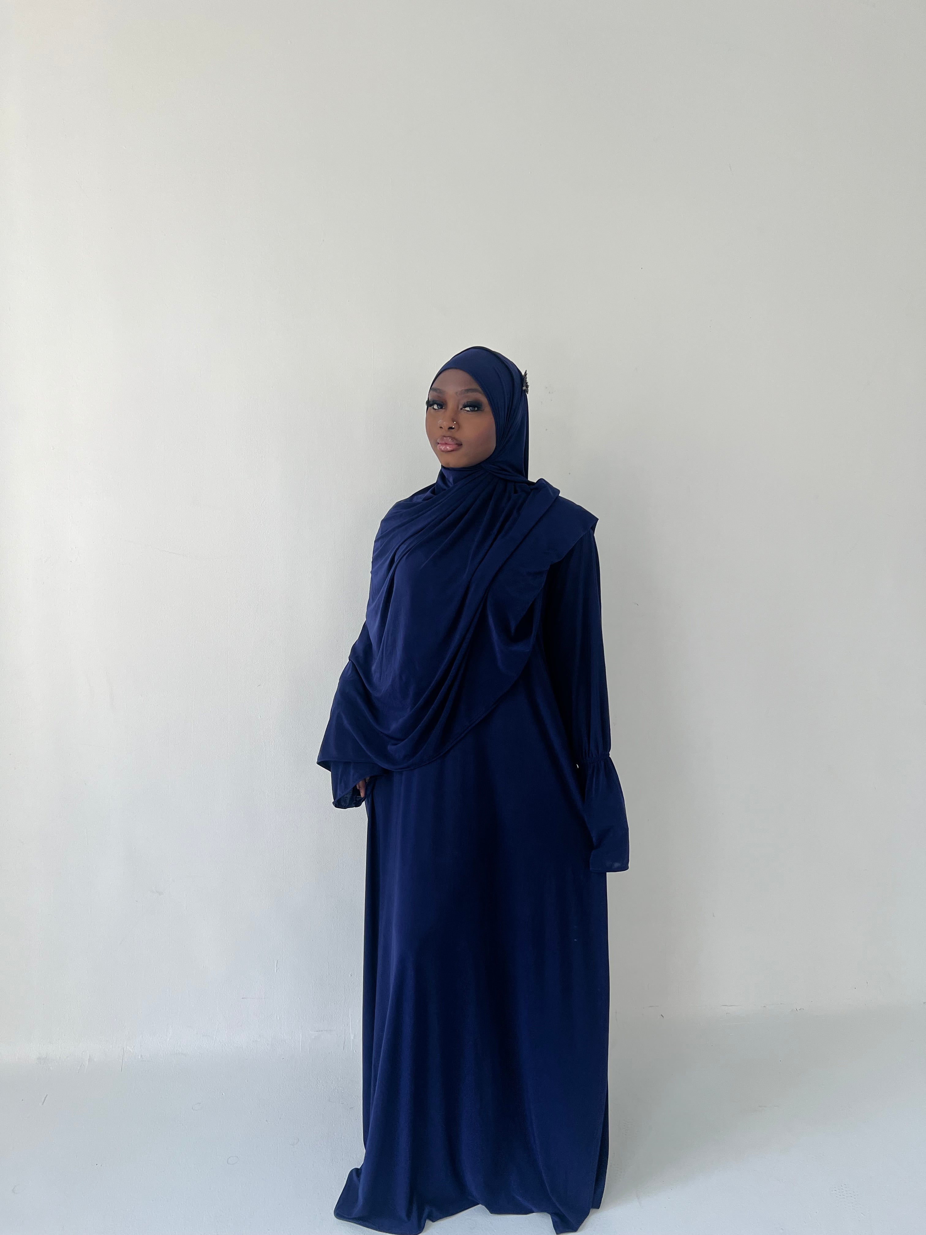 Navy Ruffle Sleeves Essential Set
