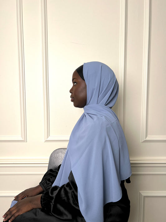 Powder Blue Chiffon Hijab