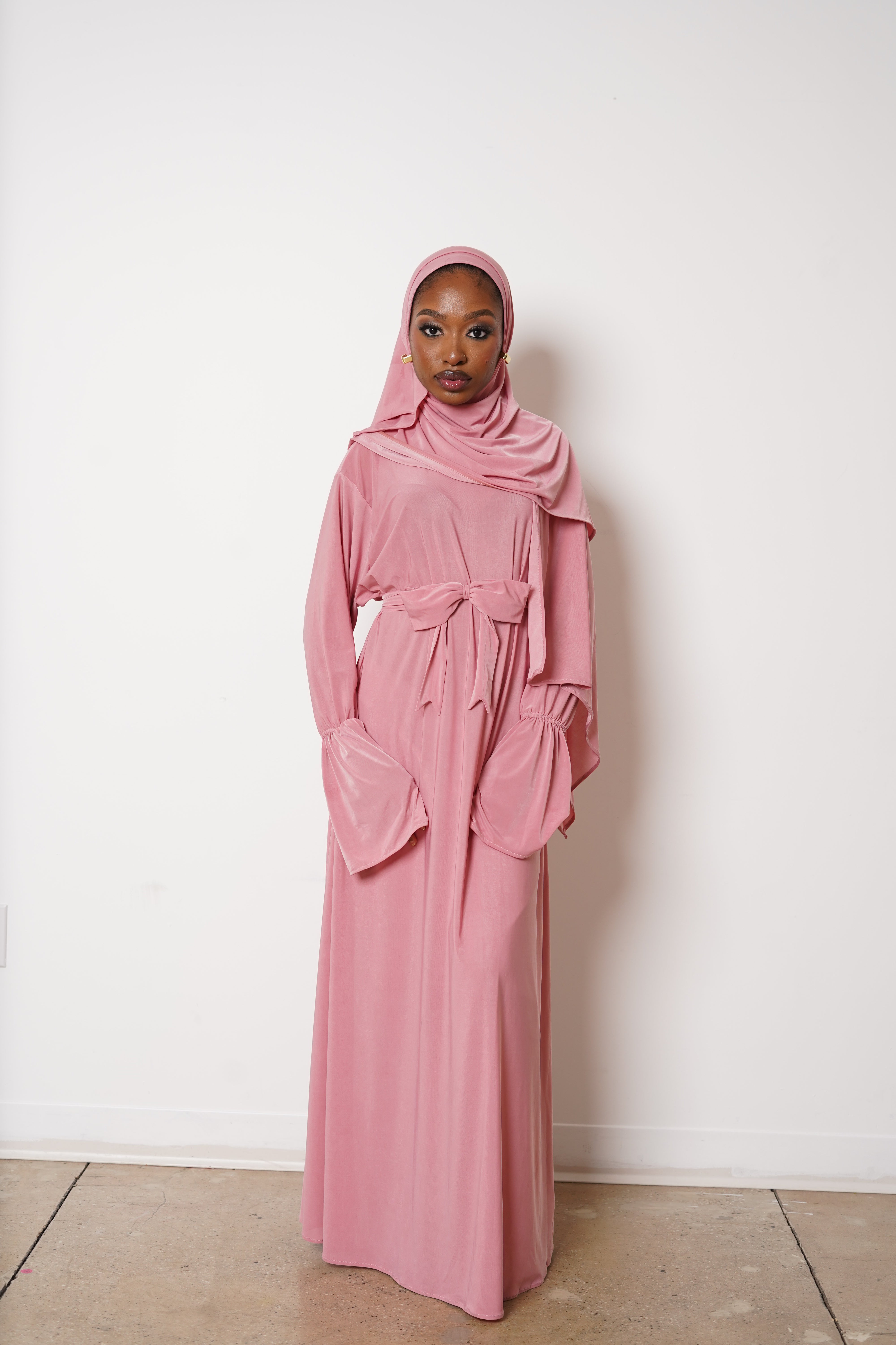 Blush Pop Abaya Set
