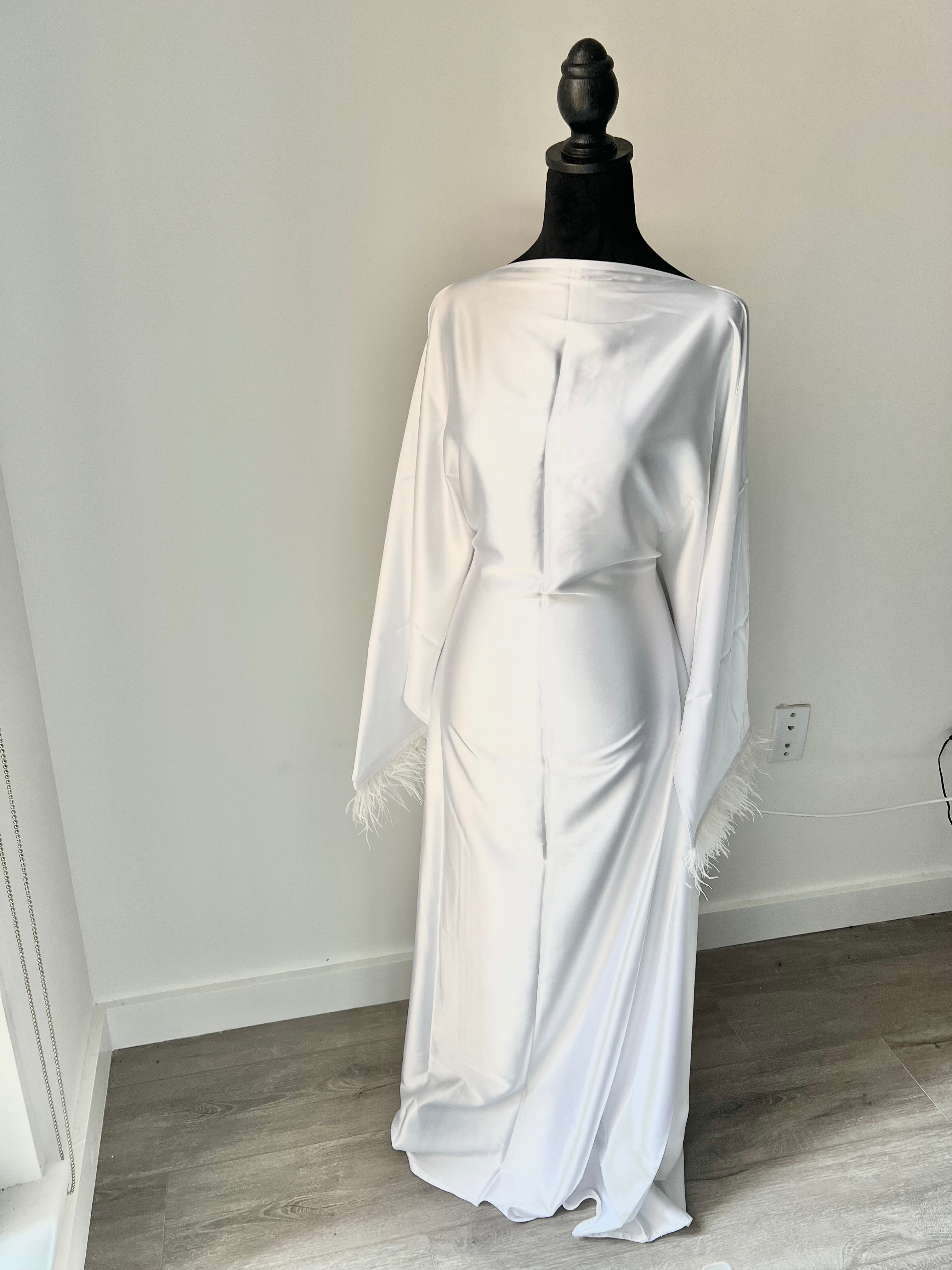 Bridal Feathered Abaya Set