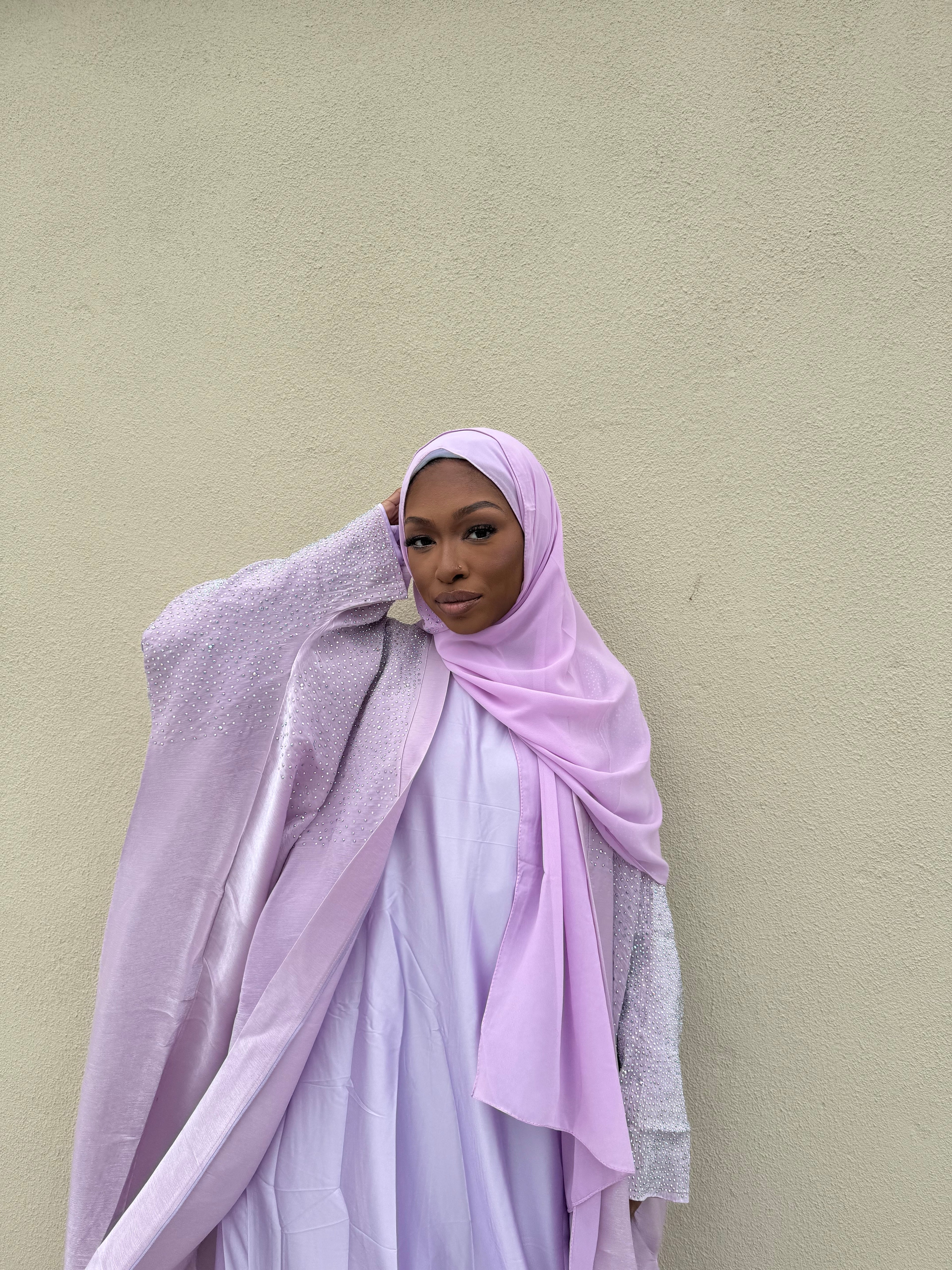 Lavender stone embellished four piece set