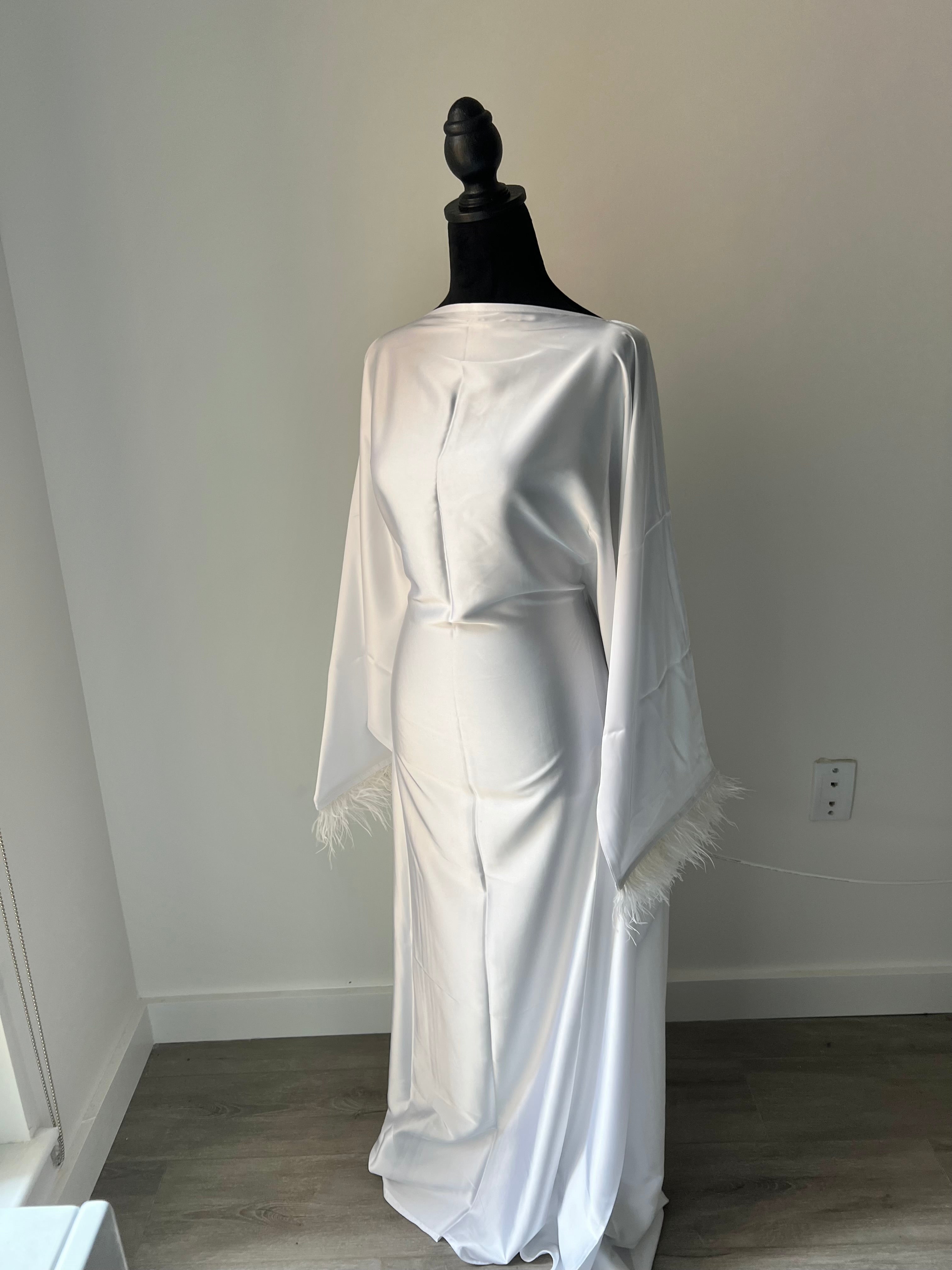Bridal Feathered Abaya Set