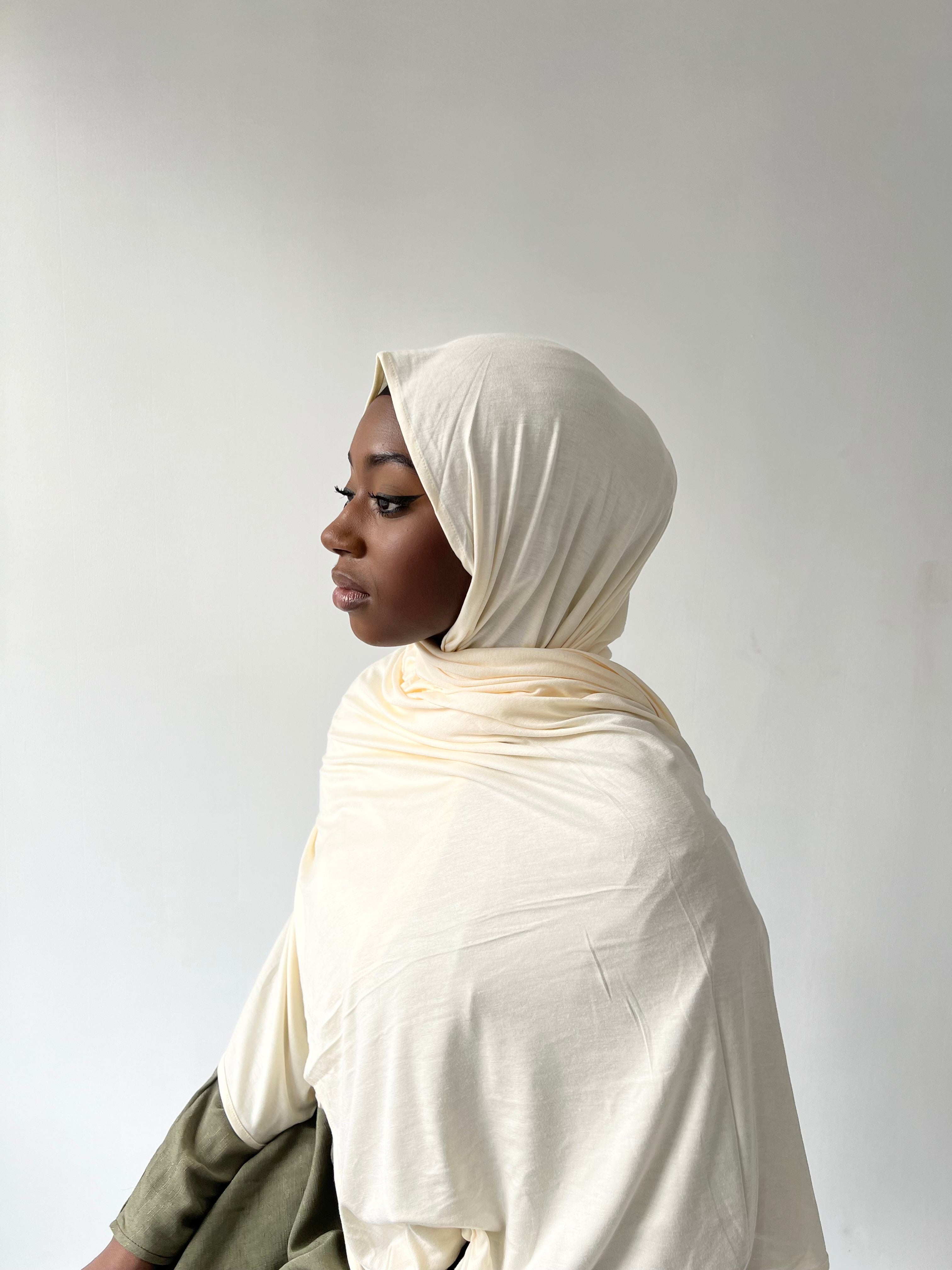 Off White Premium Essential Jersey Hijab