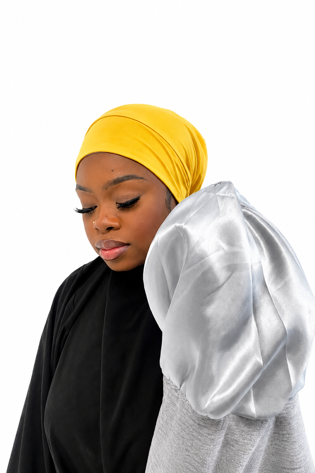 Yellow Satin Lined Cotton Undercaps