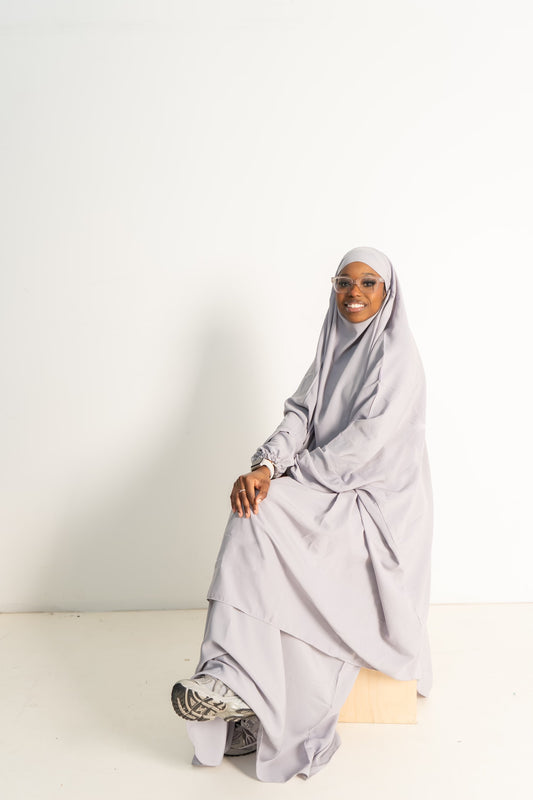 Light Grey Two Piece Jilbab