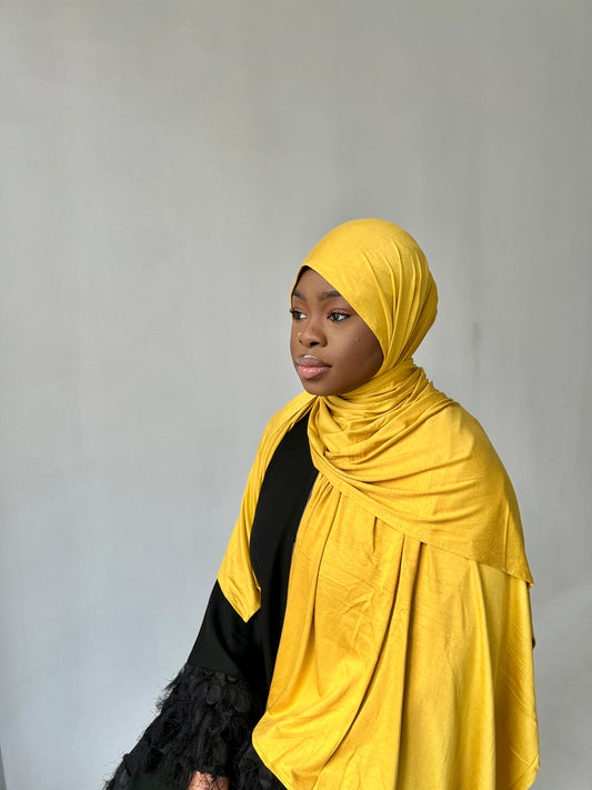 Mustard Yellow Premium Essential Jersey Hijab