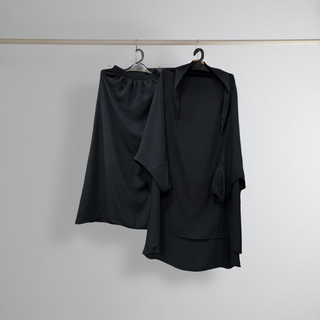 Charcoal Kids Jilbab Two Piece