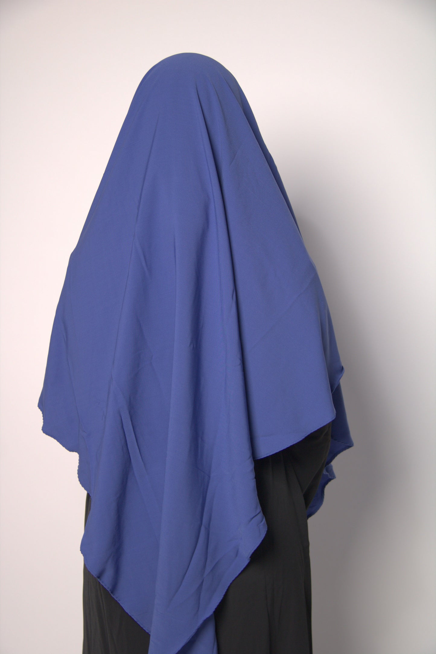 Deep Blue Khimar With Niqab Strings