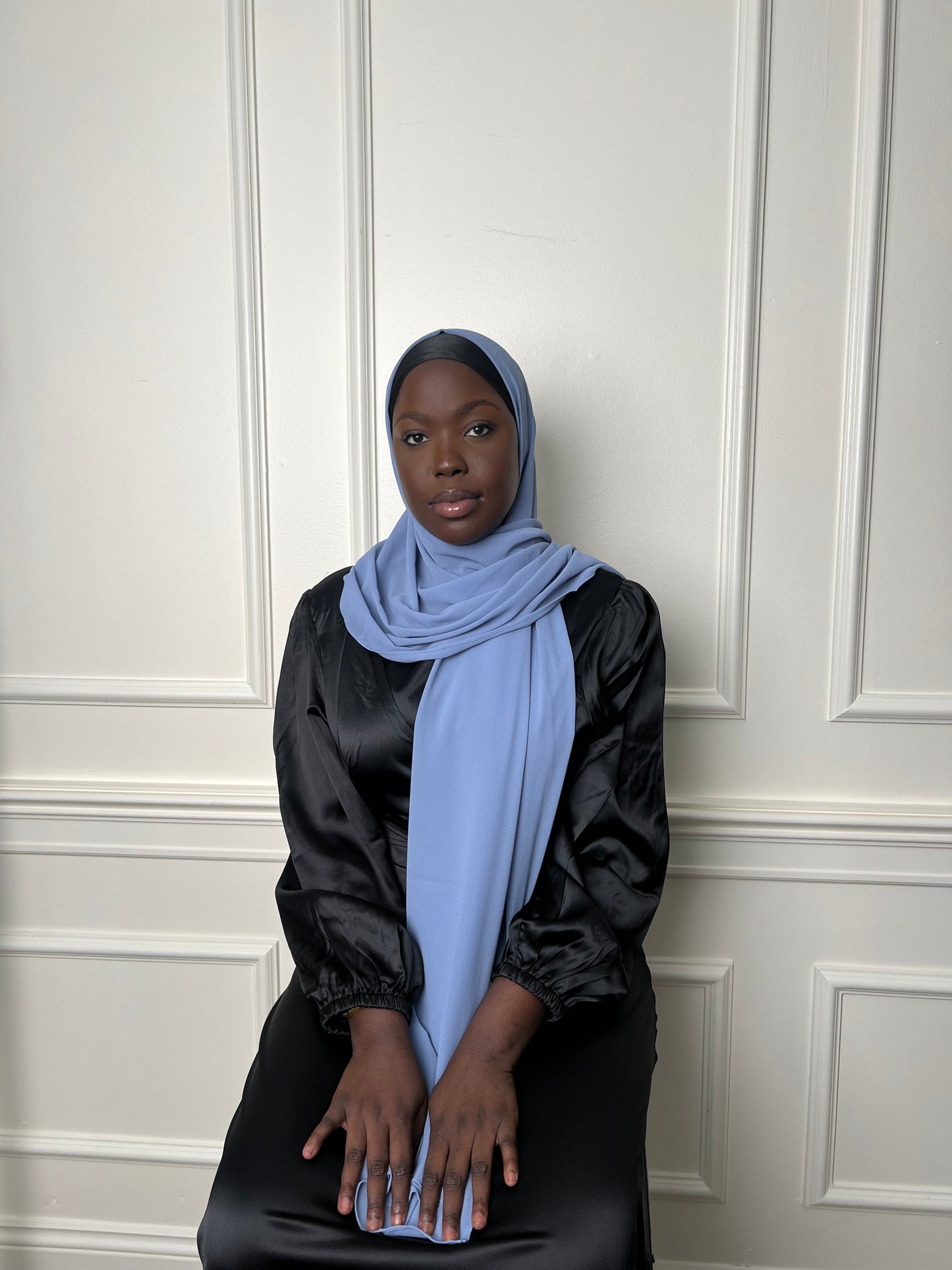 Powder Blue Chiffon Hijab