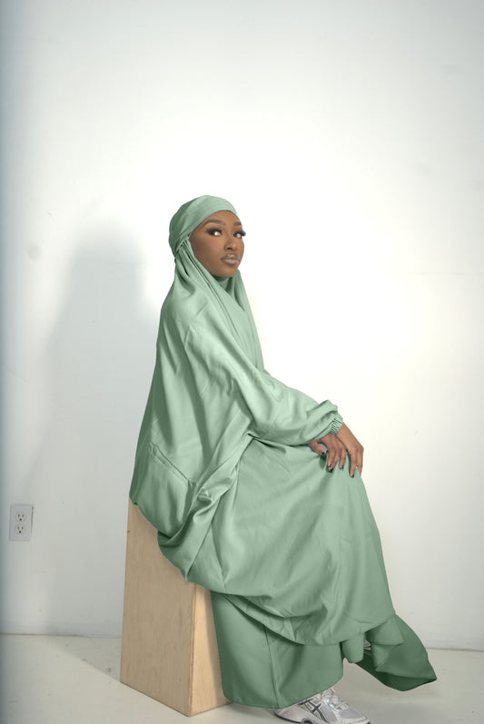 Mint Green Two Piece Jilbab