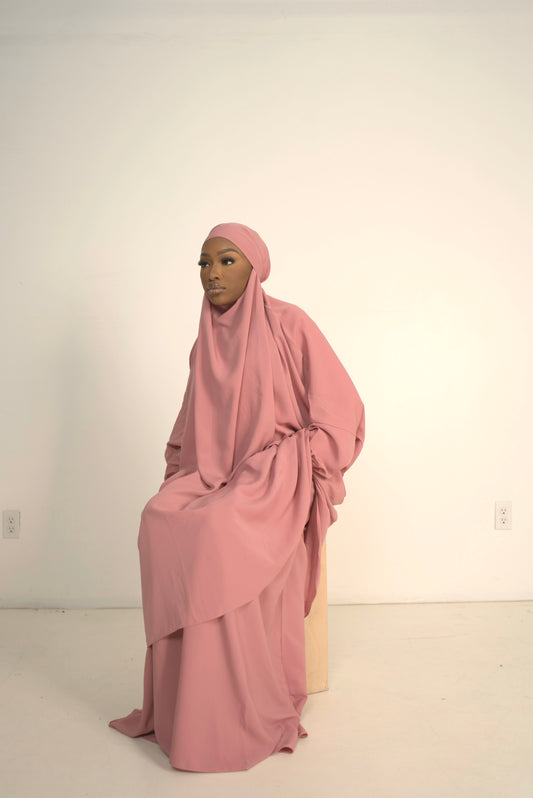 Dusty pink Two Piece Jilbab