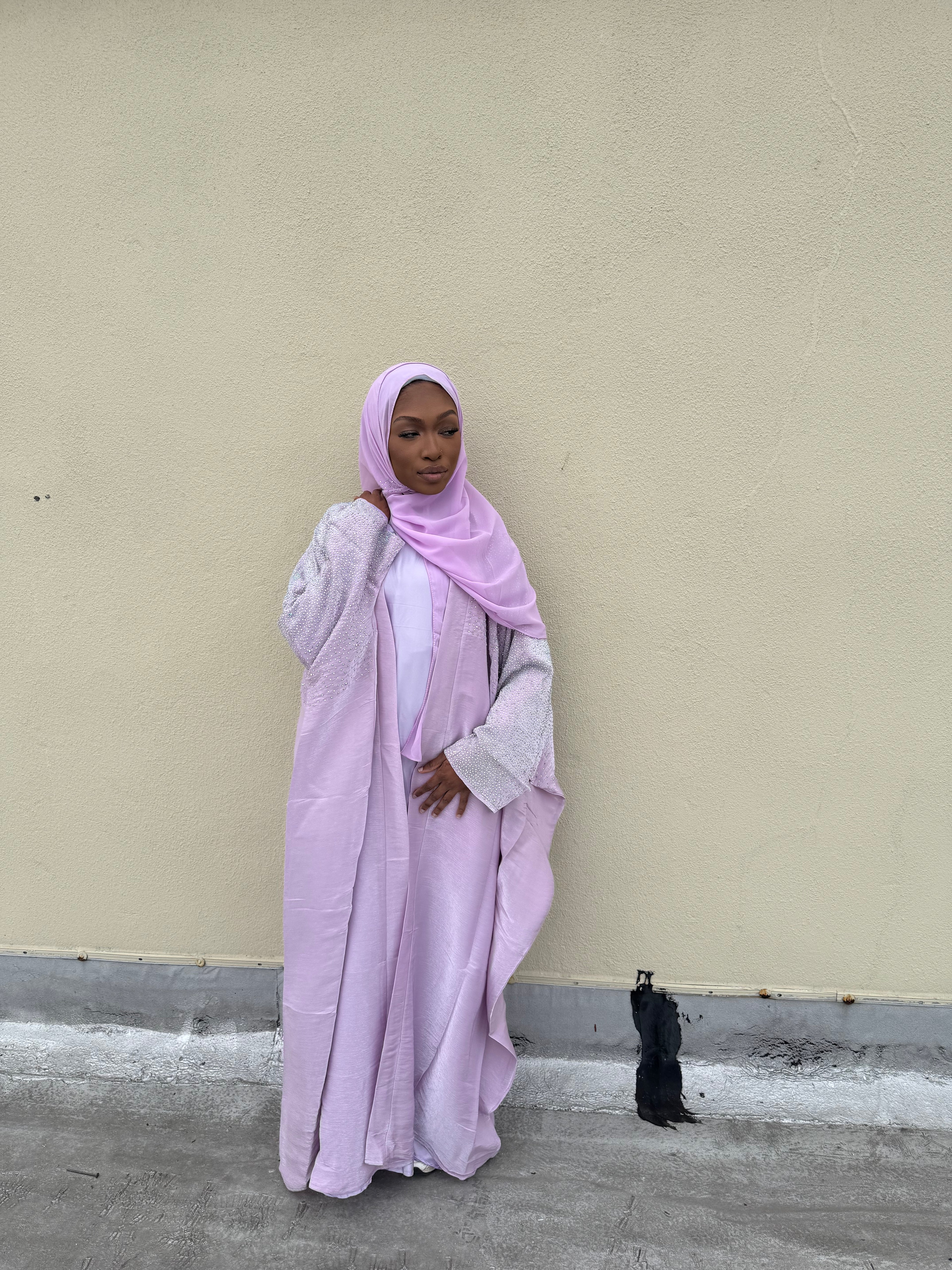 Lavender stone embellished four piece set