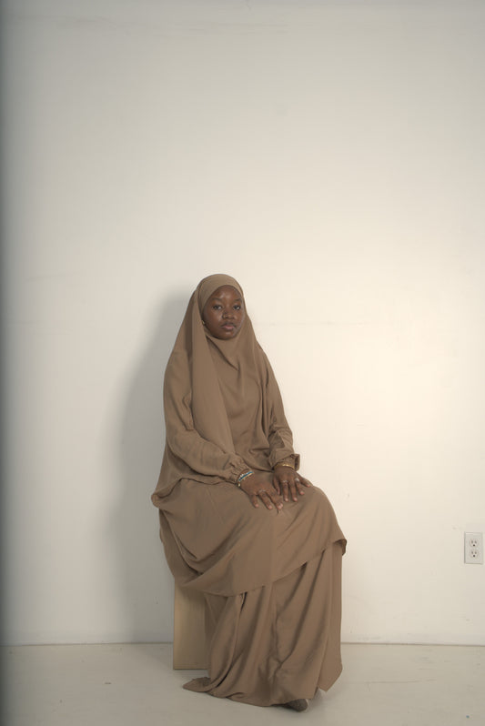 Beige Two Piece Jilbab