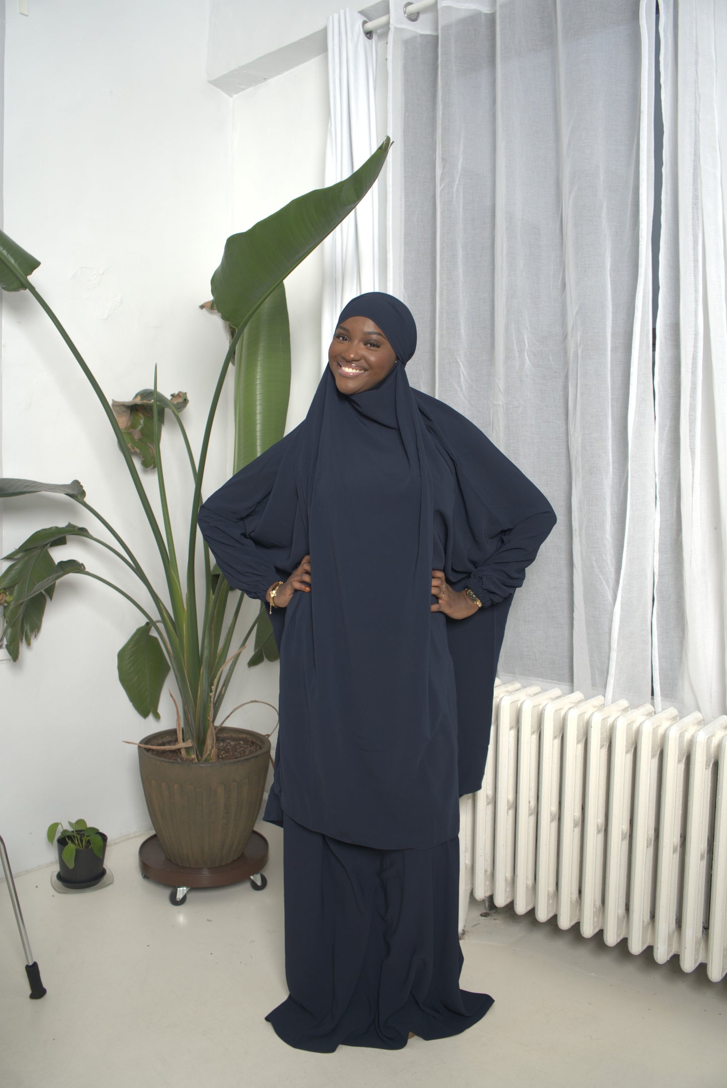 Navy blue Two Piece Jilbab