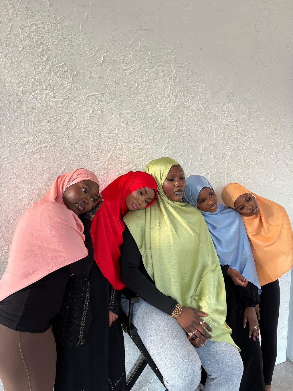 Ribbed satin hijabs