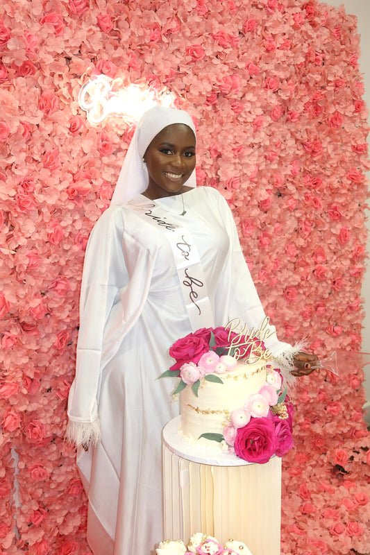 Bridal Feathered Abaya Set