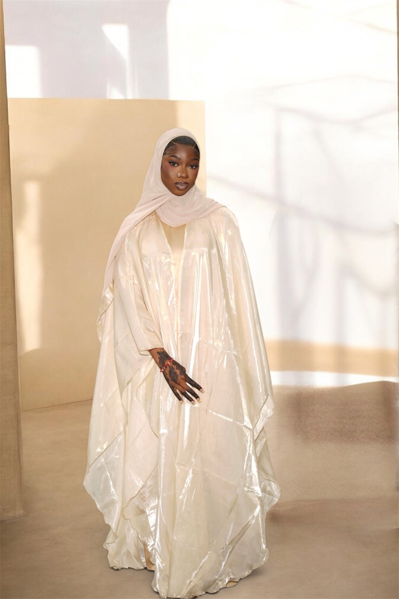 Champagne Mist Abaya Set