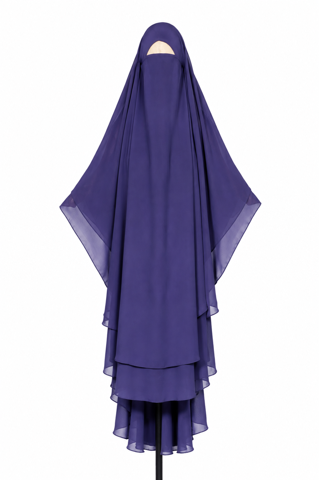 Dusty Blue Double Layer Khimar