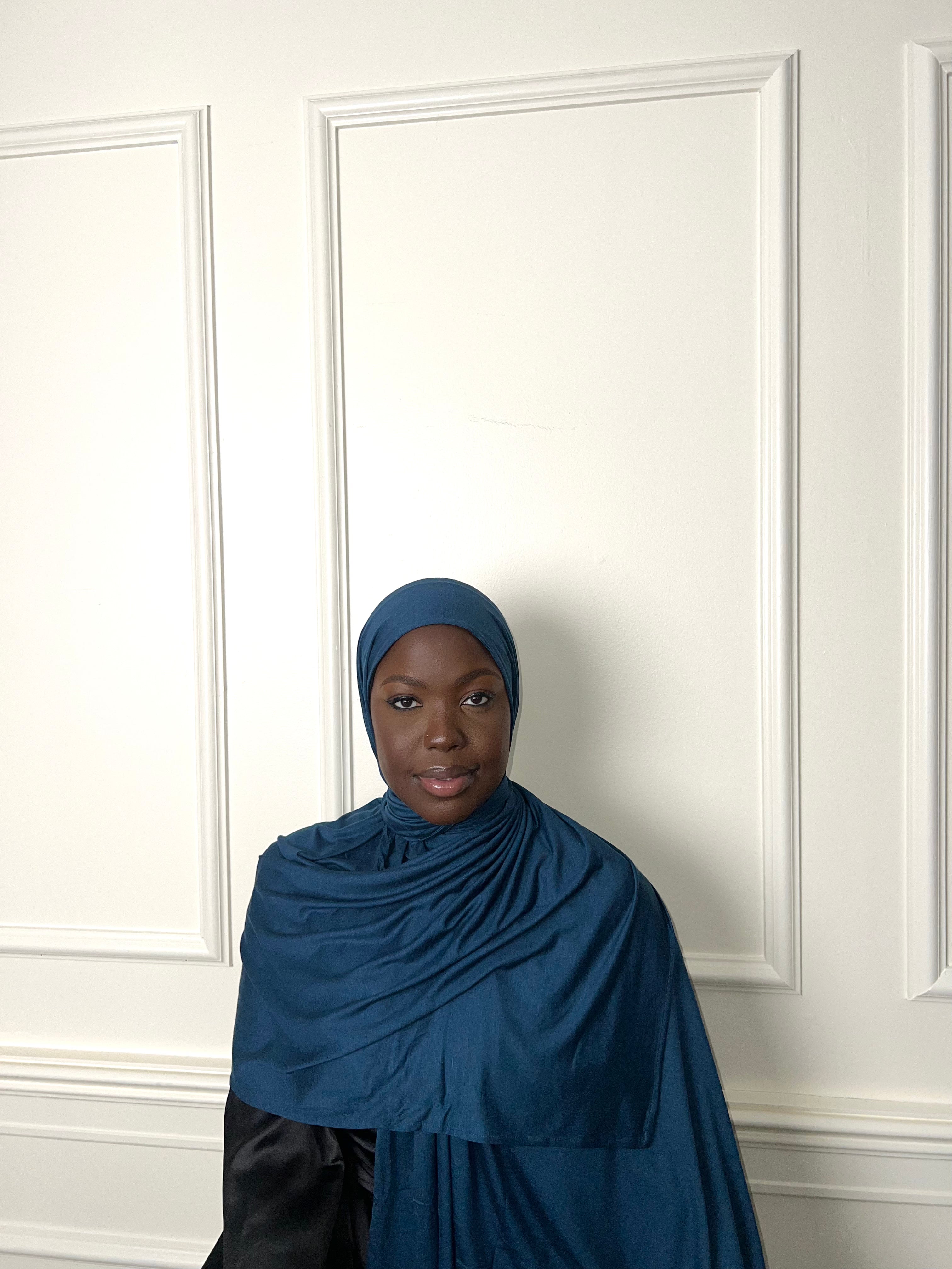 Navy Blue Premium Essential Jersey Hijab