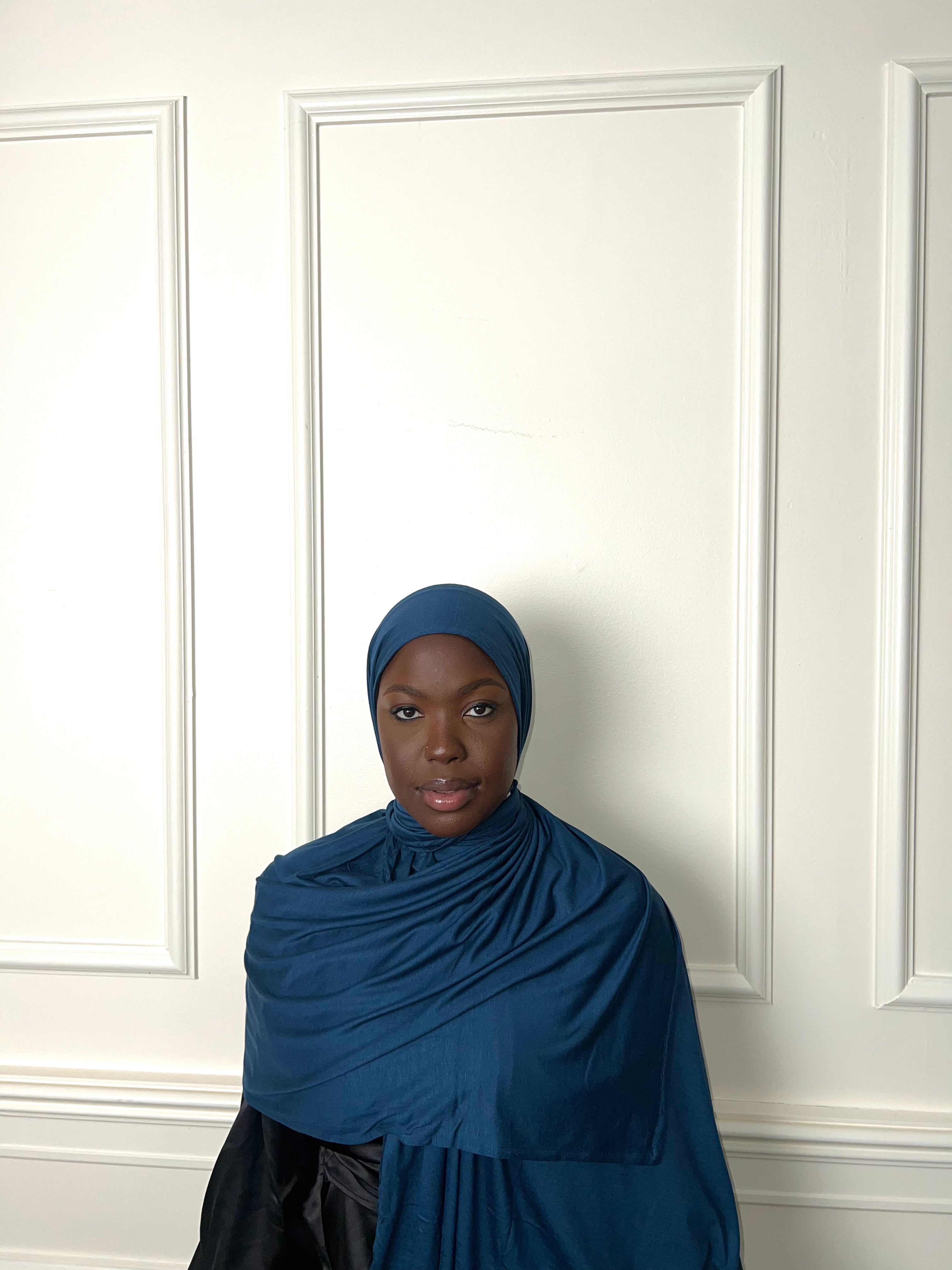 Navy Blue Premium Essential Jersey Hijab