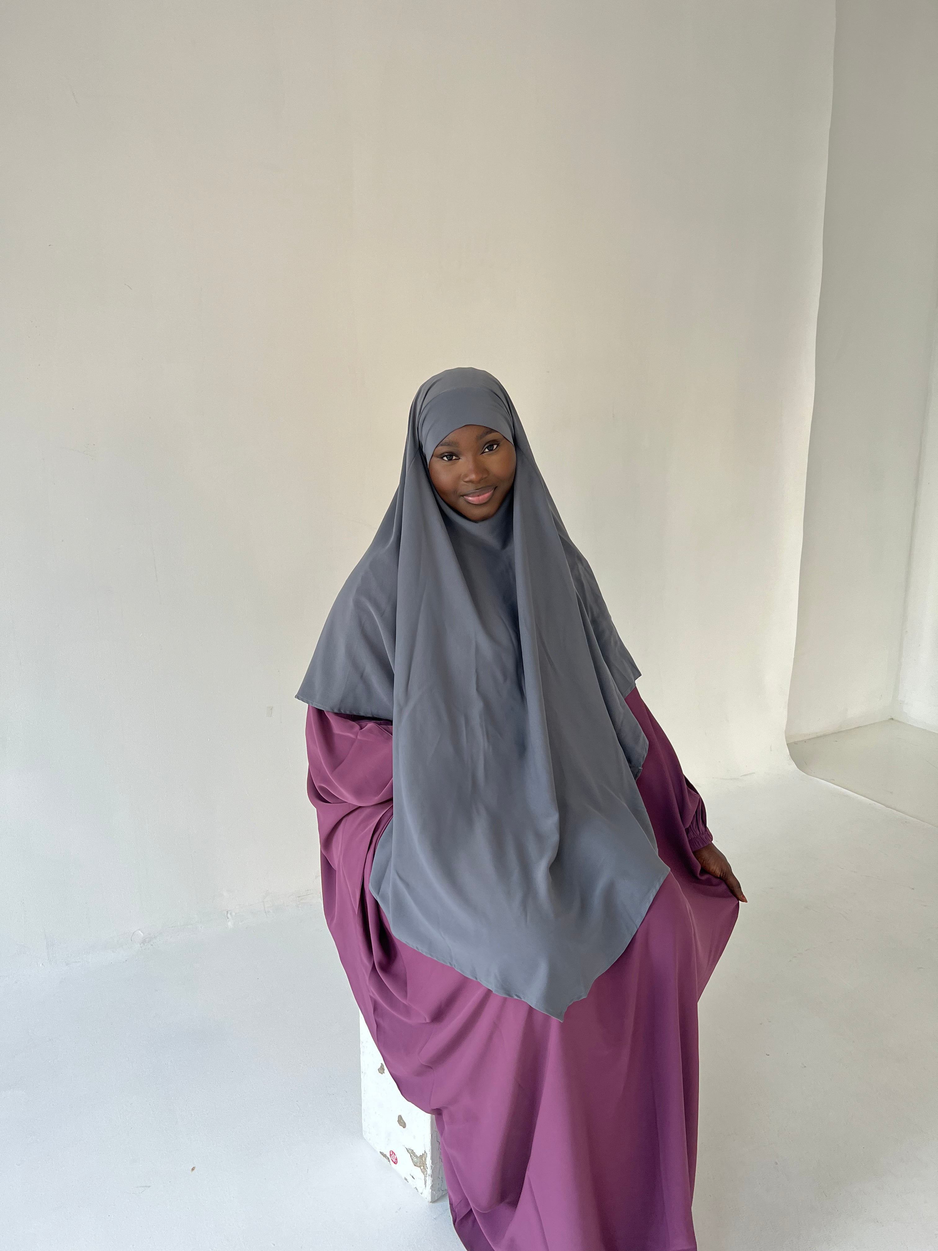 Dark Grey Diamond khimar