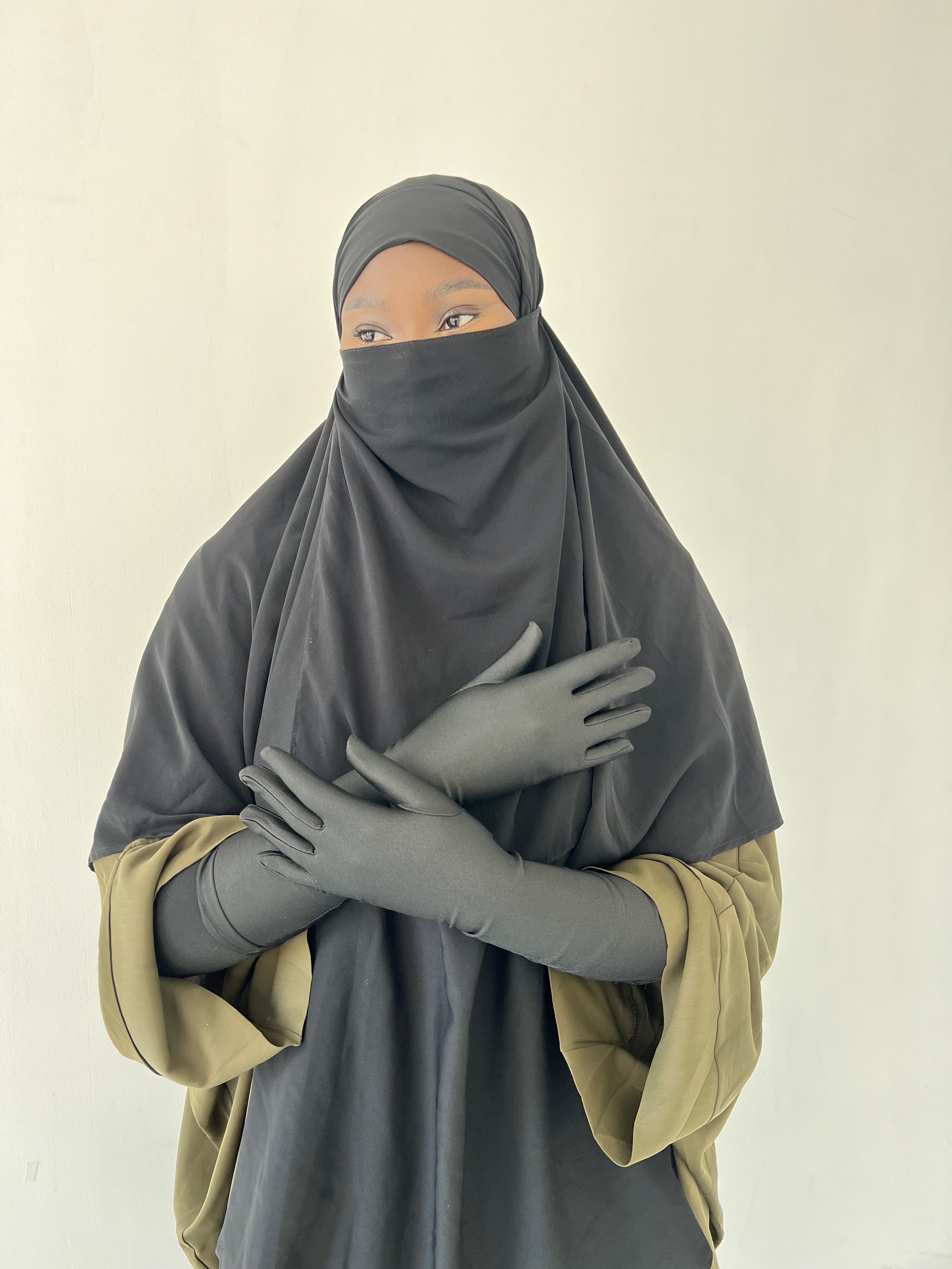 Long Breathable Non Slip Muslim Gloves