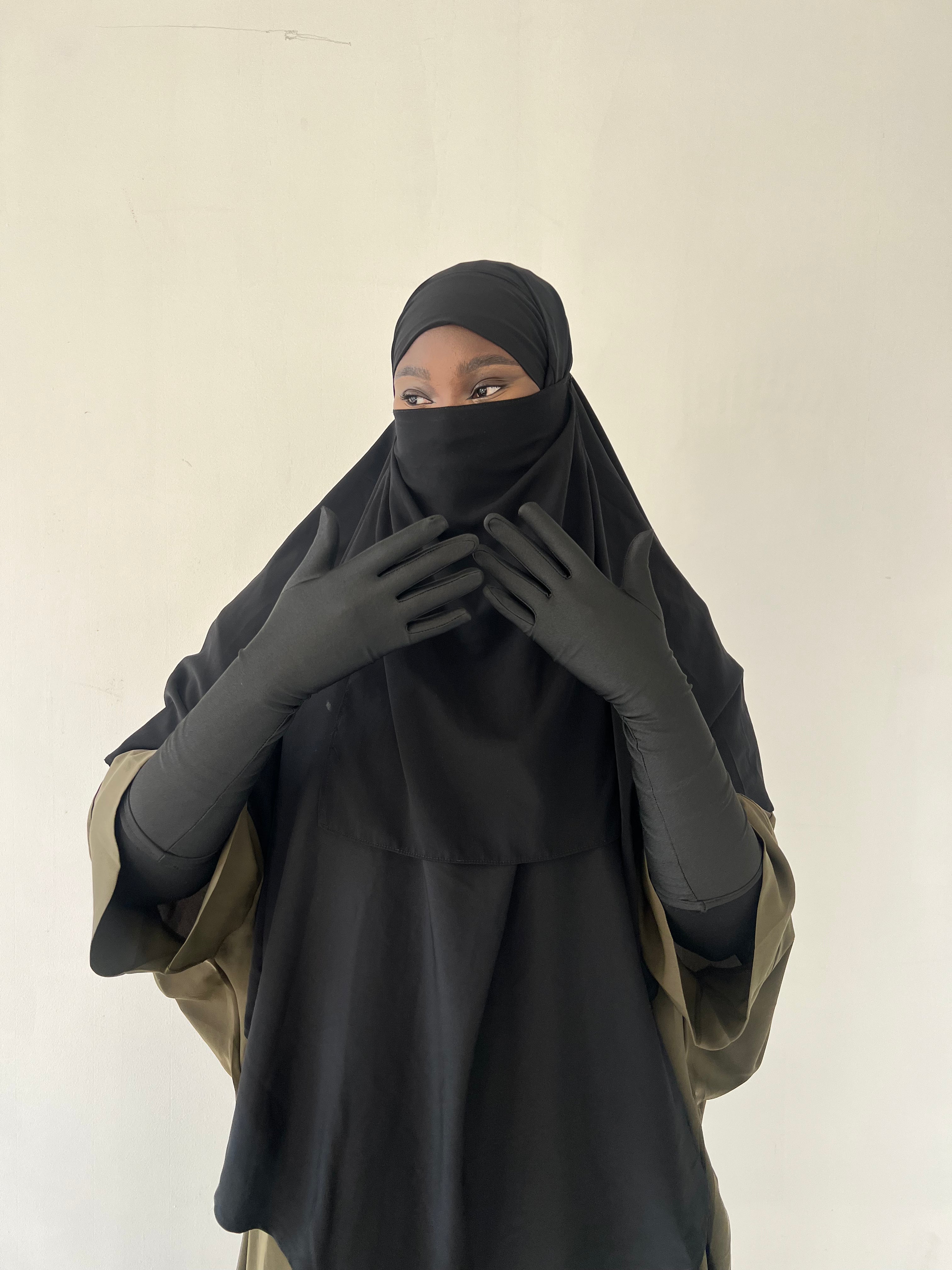 Long Breathable Non Slip Muslim Gloves