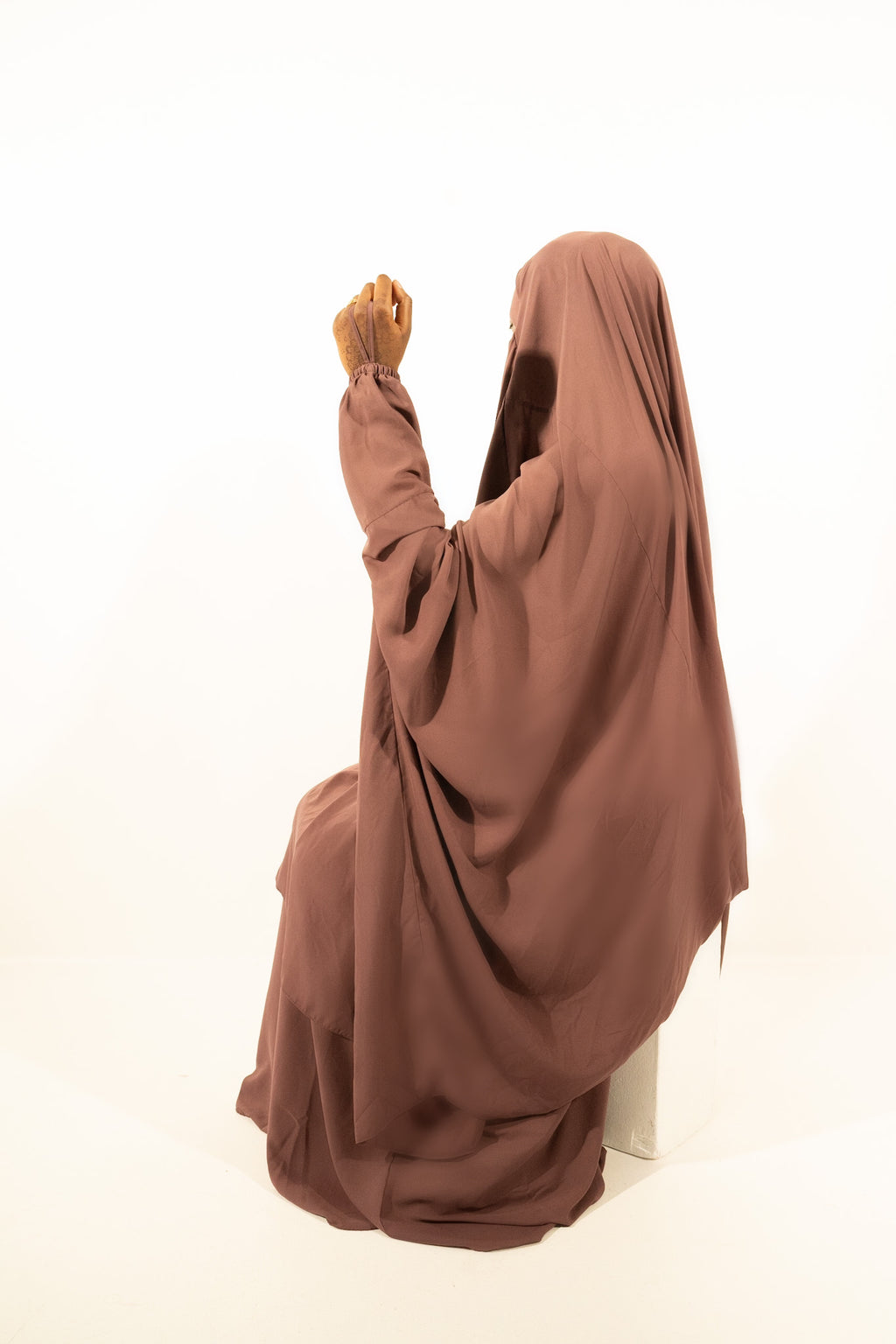 Mauve two piece extra wide butterfly design jilbab