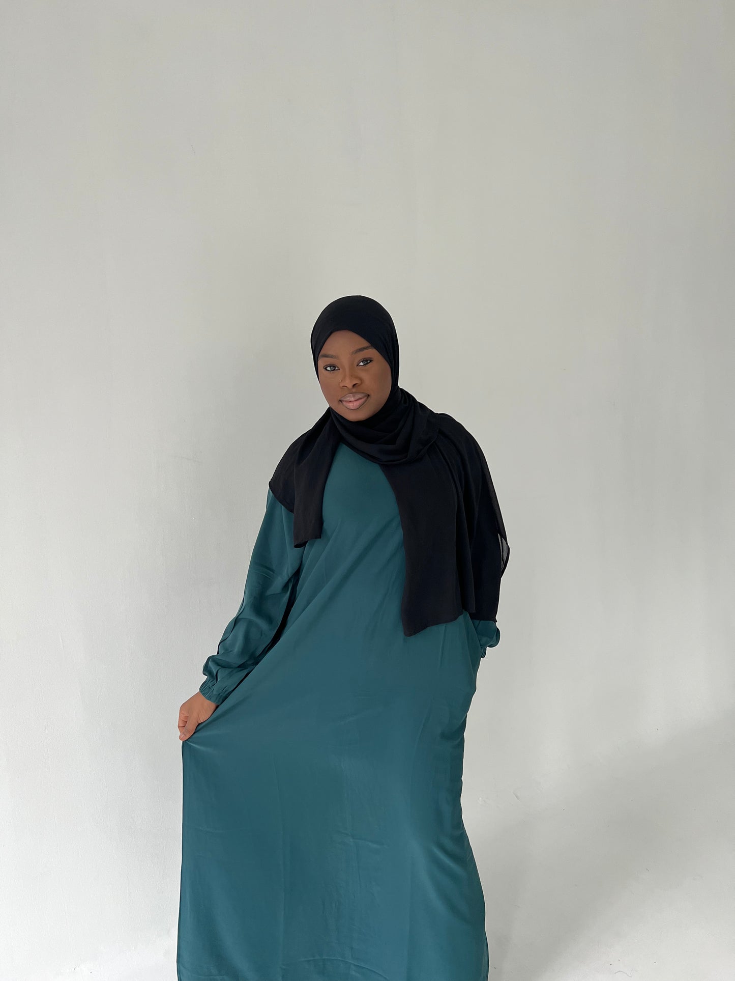 Sea Green Pocketed Lila Abaya