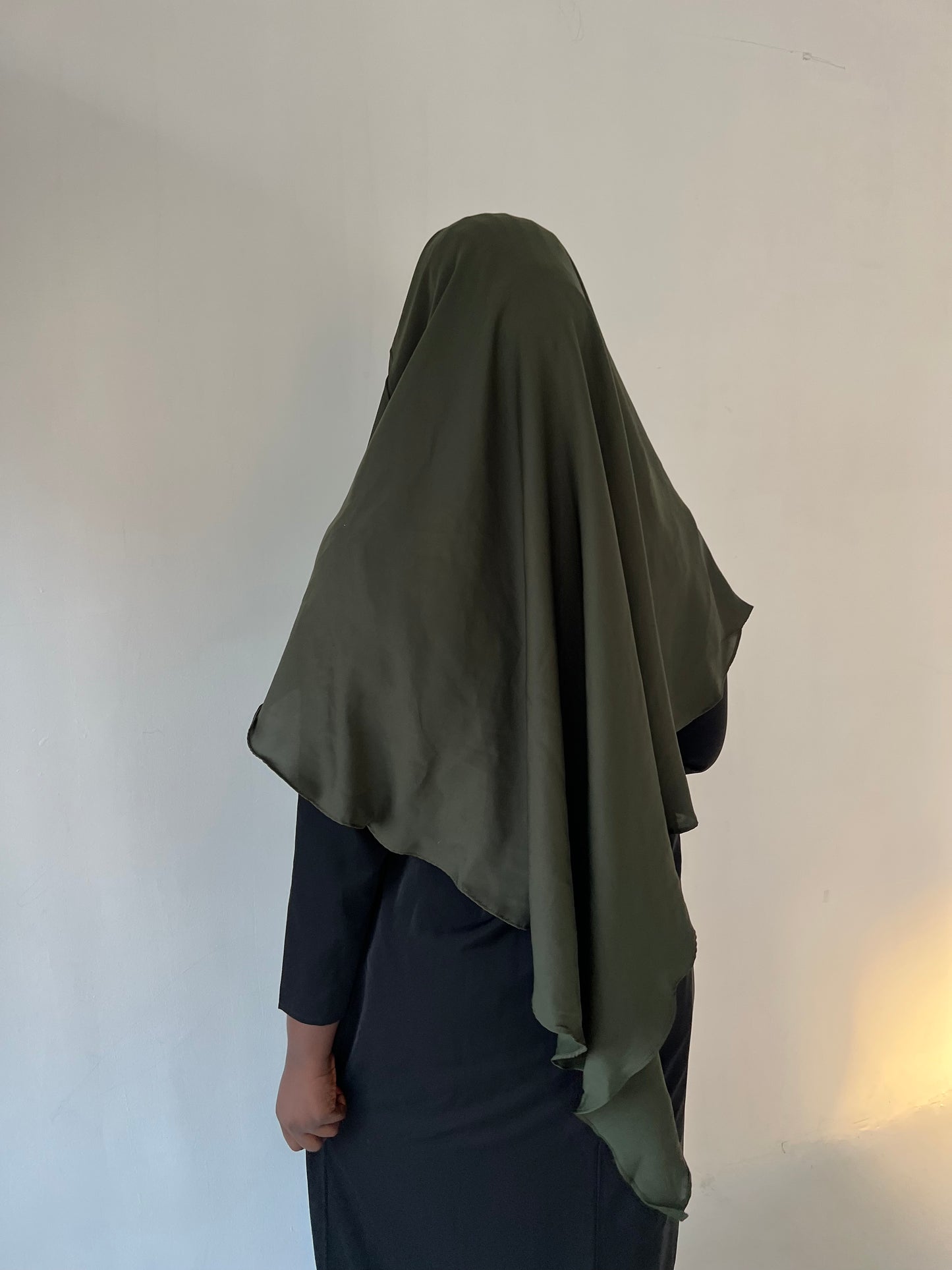 Olive Nida Khimar With Niqab Strings