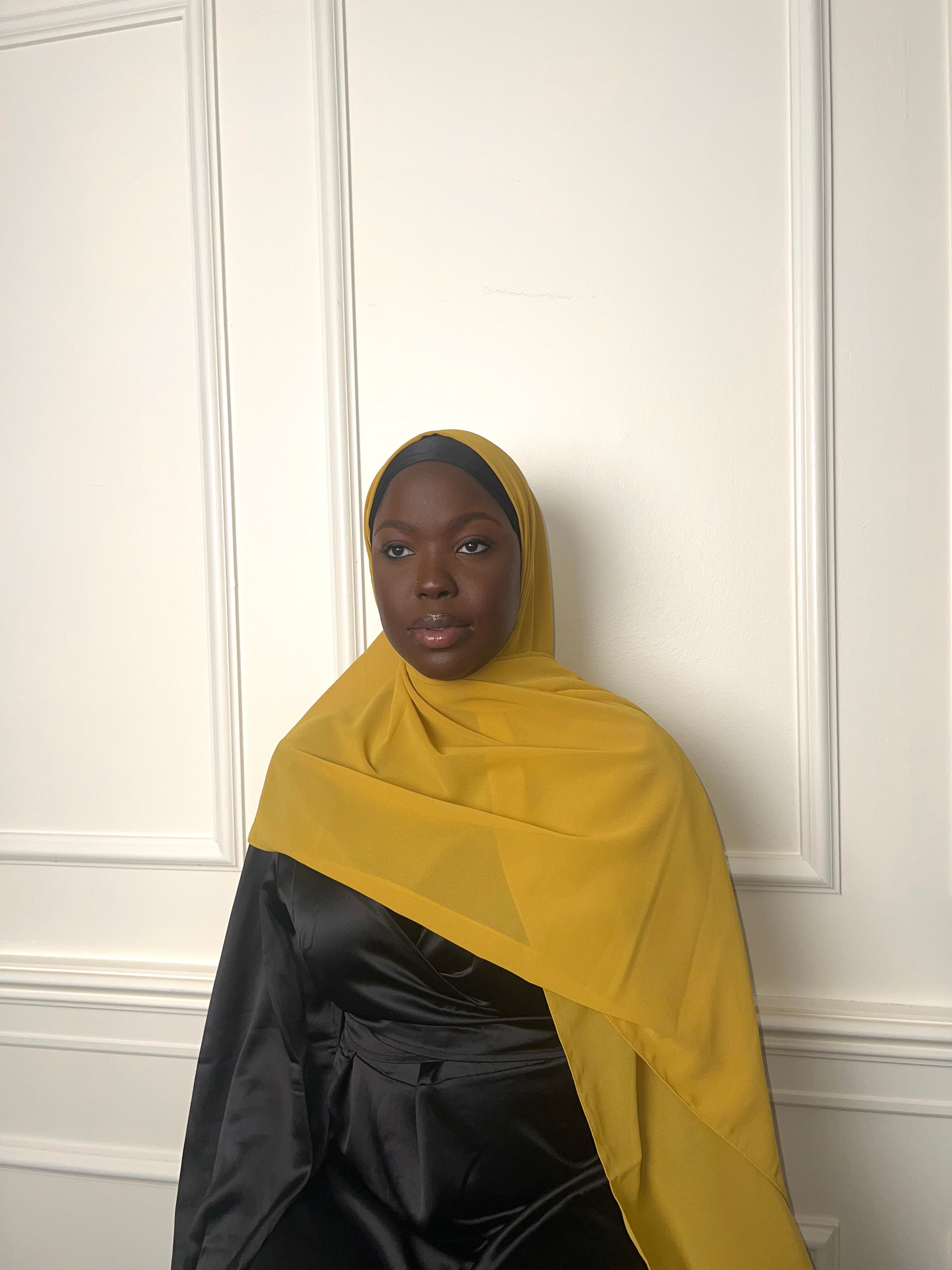 Mustard Yellow Chiffon Hijab