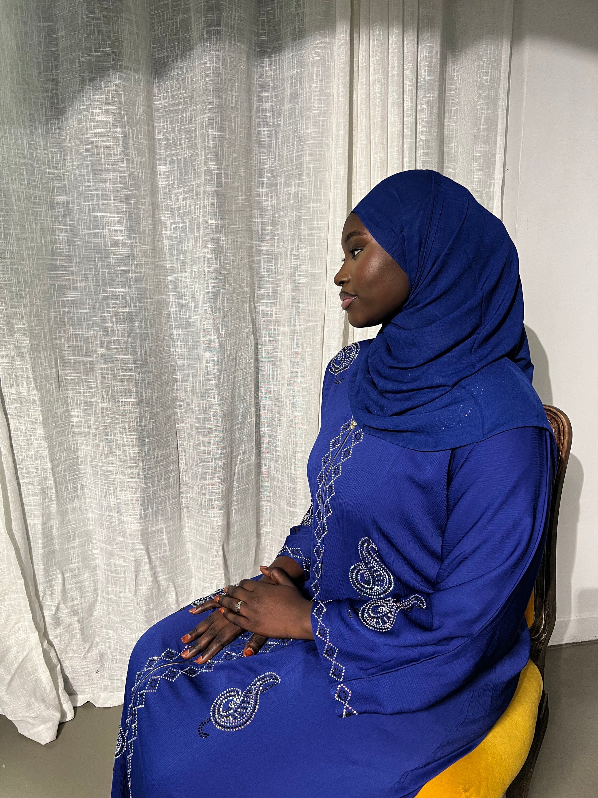 Royal blue hotsell abaya dress